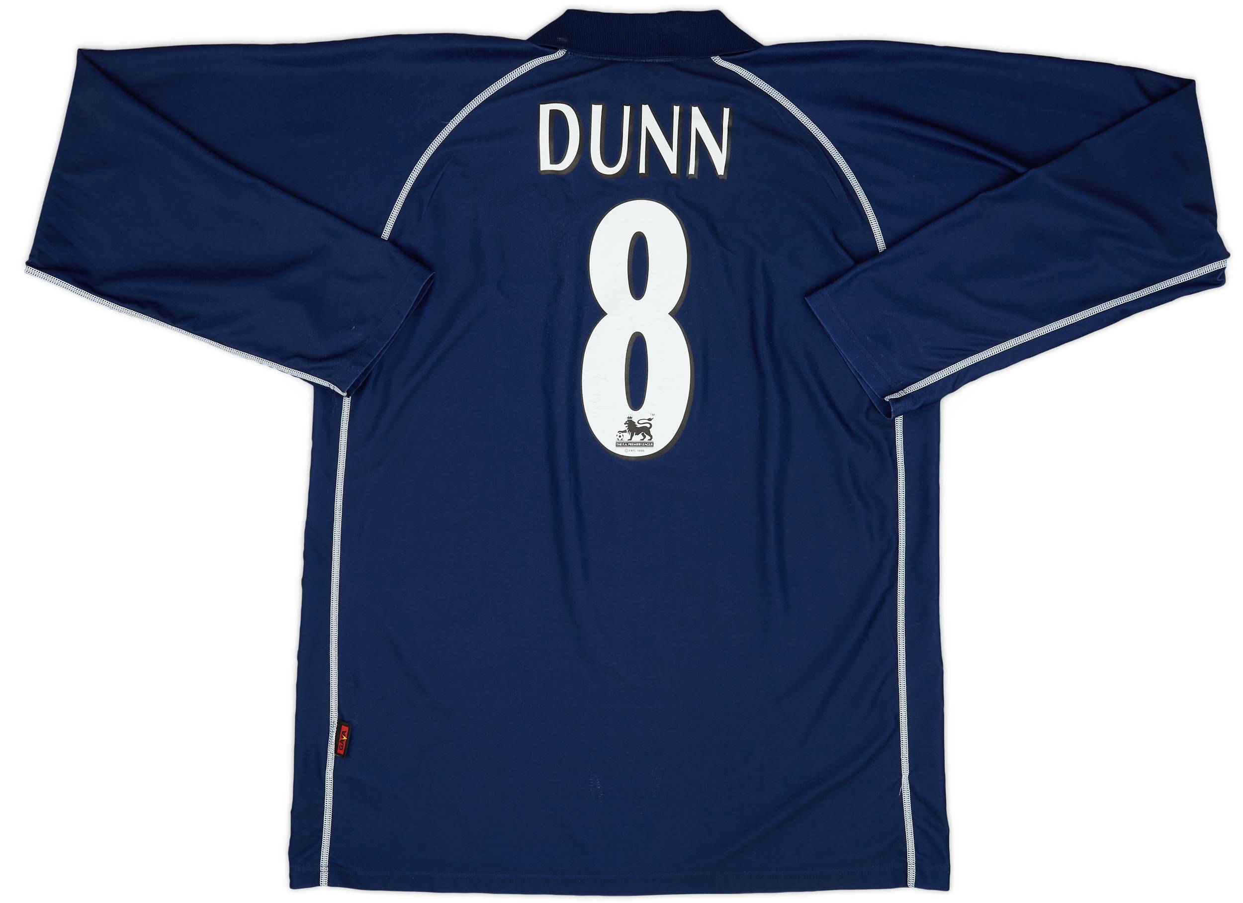 2001-02 Blackburn Away L/S Shirt Dunn #8 - 8/10 - (XXL)