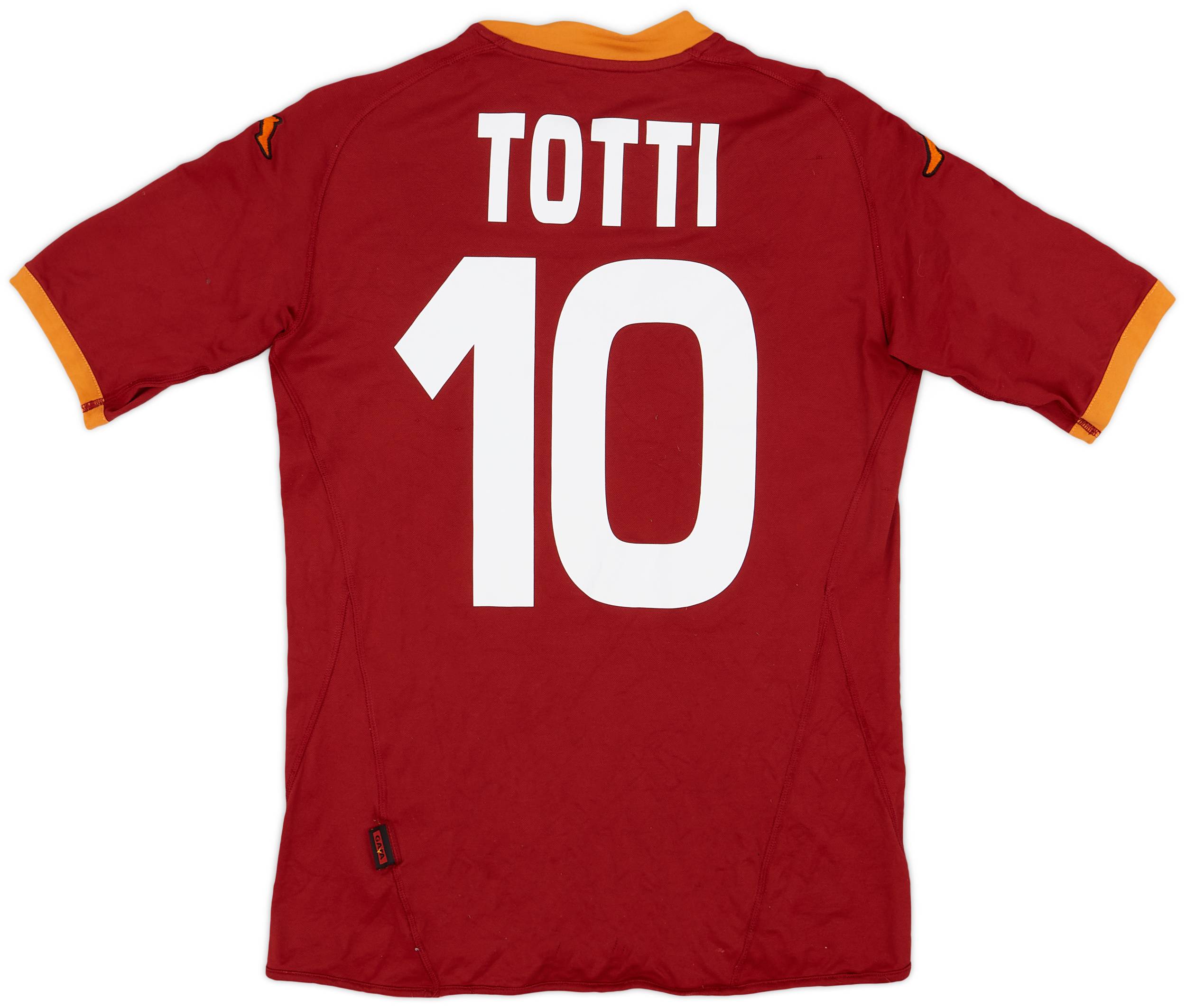 2007-08 Roma Home Shirt Totti #10 - 6/10 - (M)