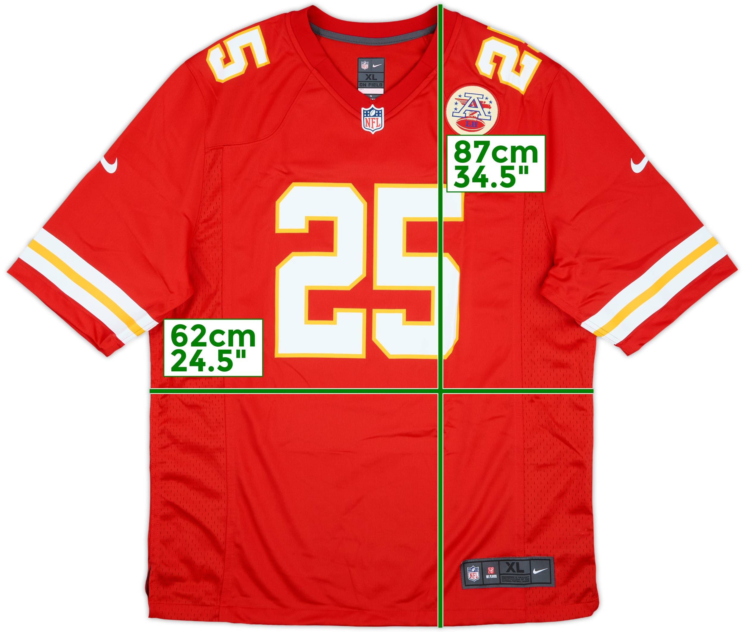 2012-16 Kansas City Chiefs Charles #25 Nike Game Home Jersey
