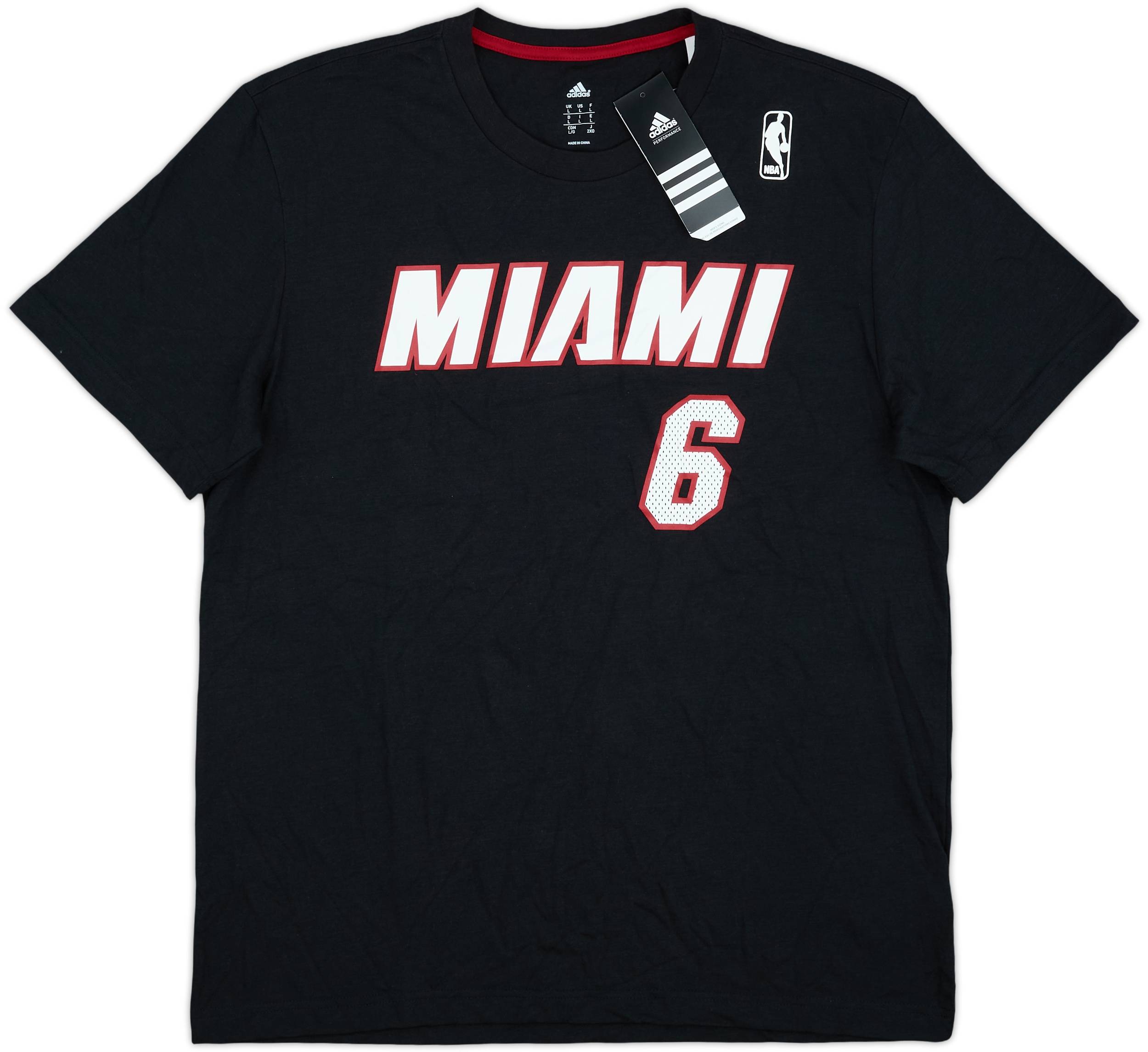 希少！NBA アディダス レブロンジェームズ　Miami Heat 6 VINTAGE Adidas Miami Heat Mens Sz 56 Jersey #6 Lebron James