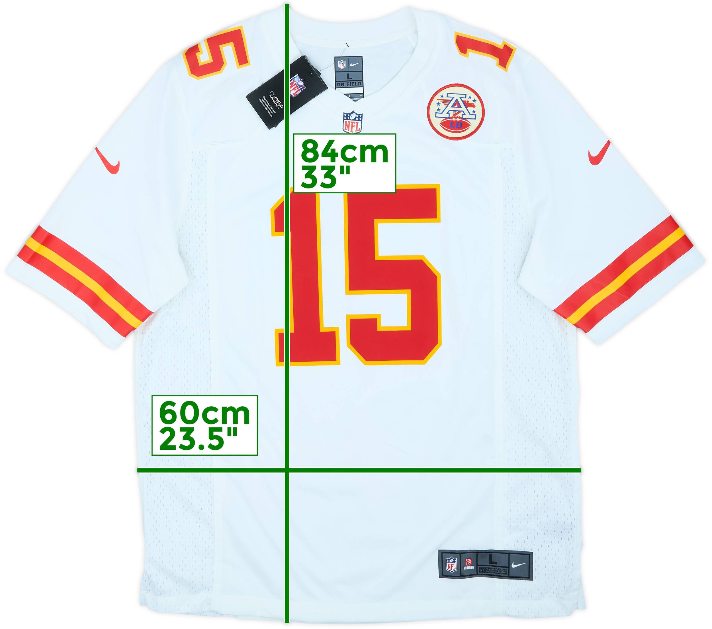 2017-25 Kansas City Chiefs Mahomes #15 Nike Game Away Jersey (L)
