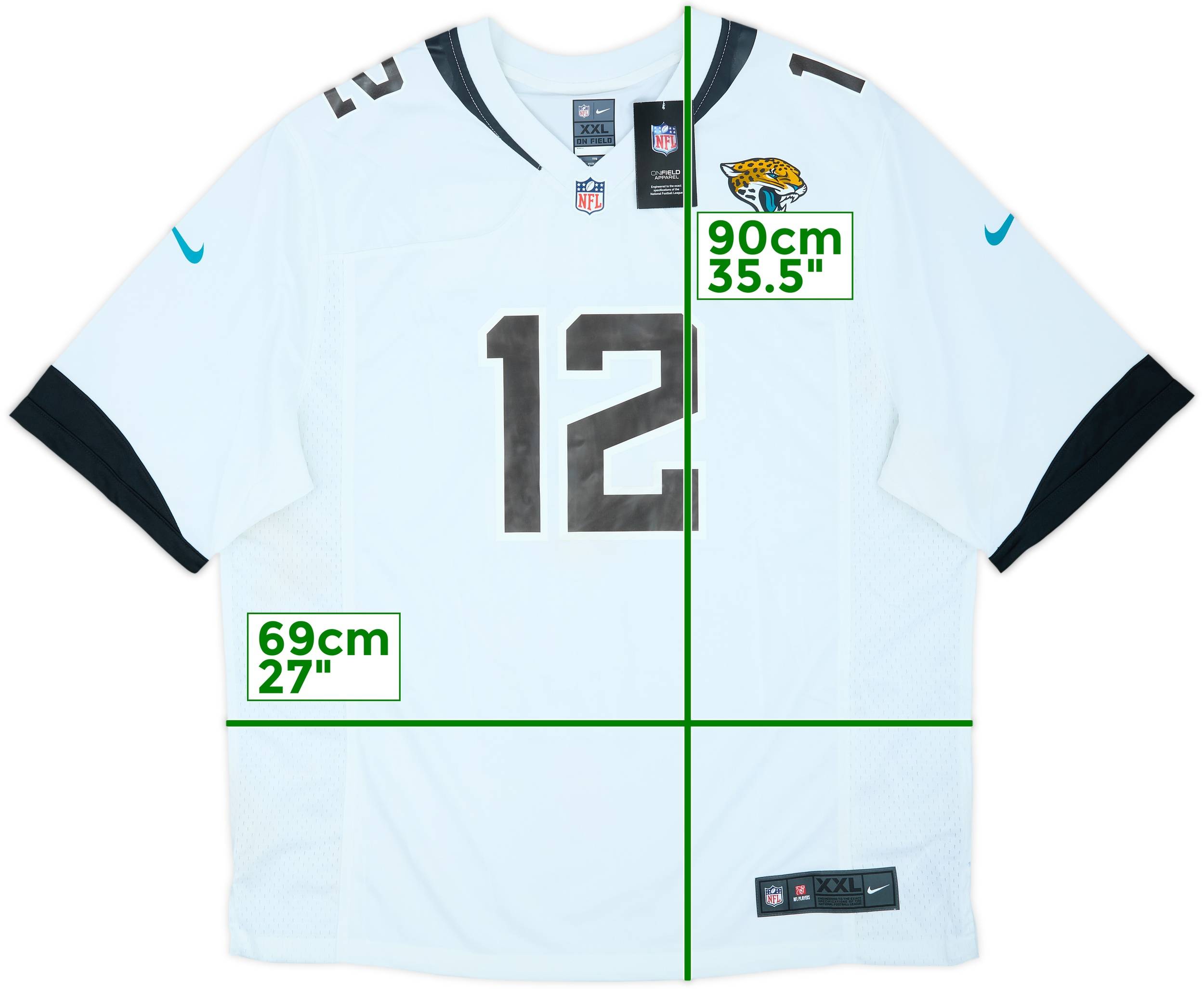 2019-20 Jacksonville Jaguars Westbrook #12 Nike Game Away Jersey (XXL)