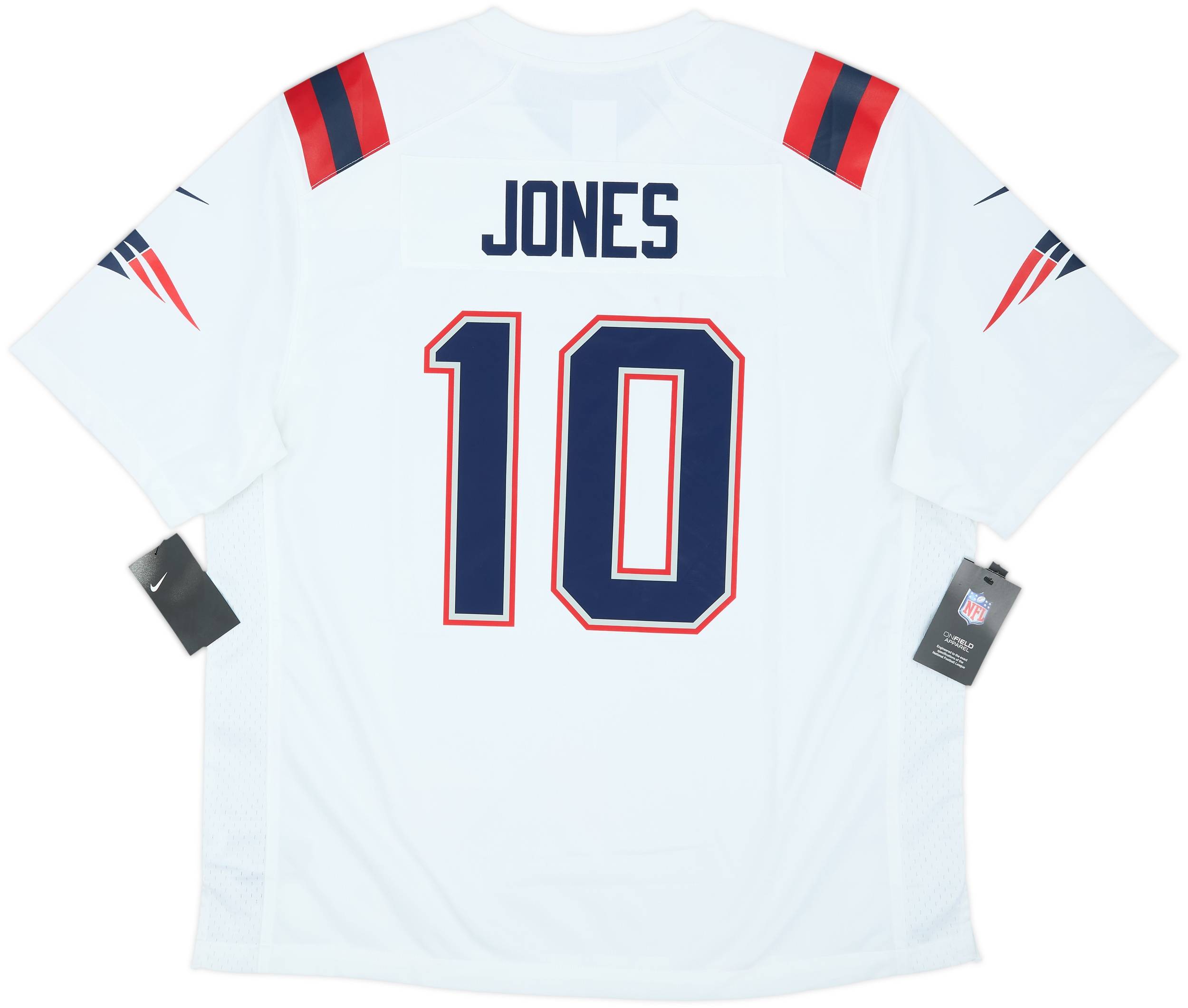 2021-23 New England Patriots Jones #10 Nike Game Away Jersey (XL)