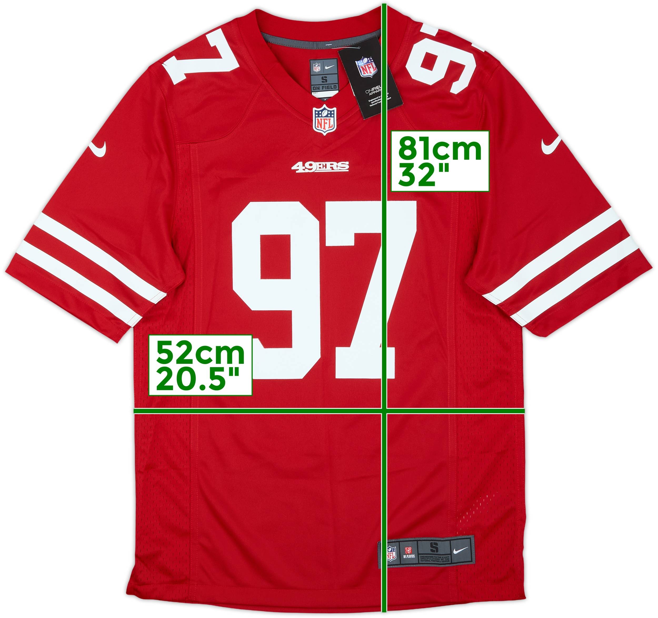 2019-21 San Francisco 49ers Bosa #97 Nike Game Home Jersey (S)
