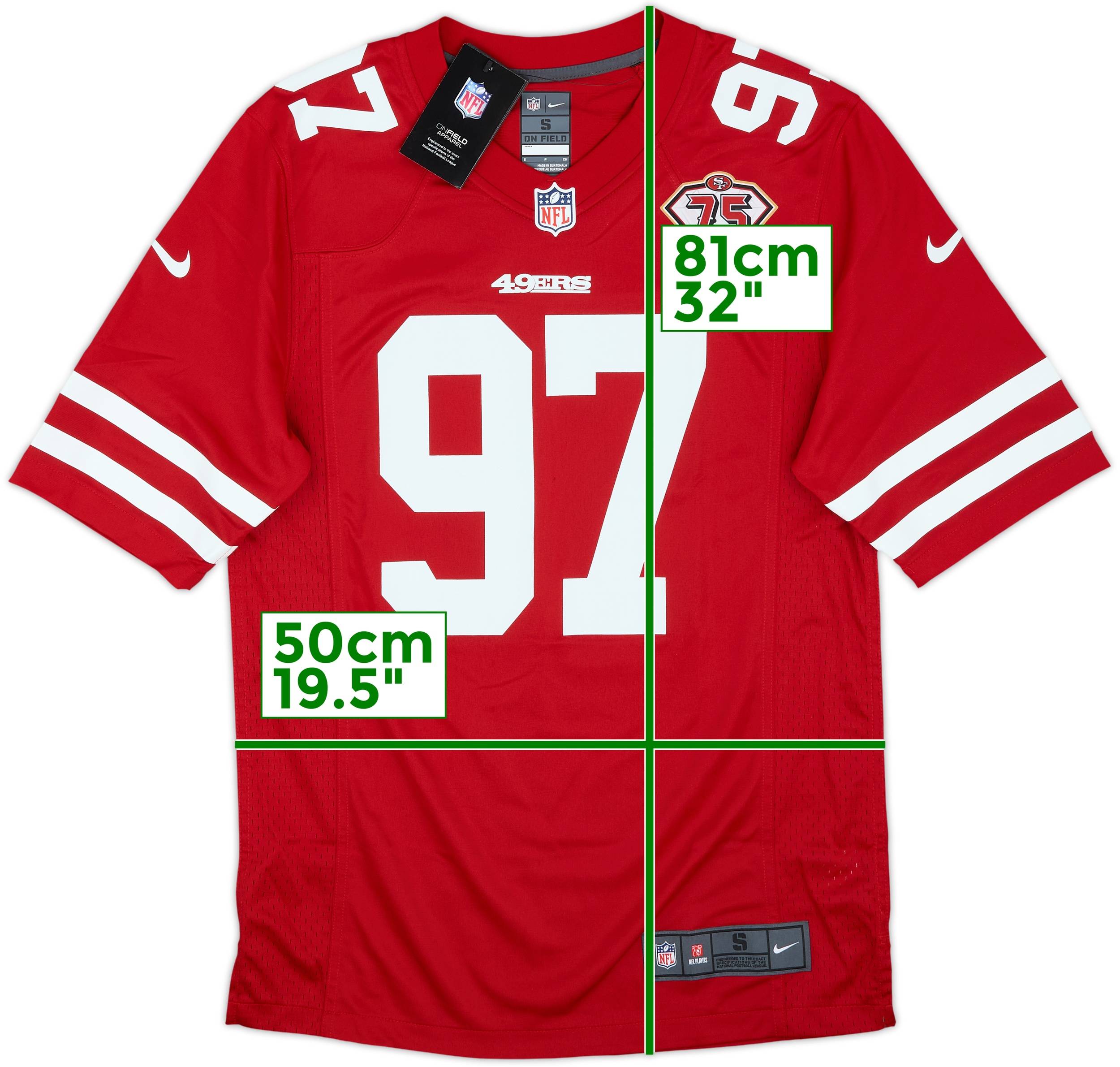 2021 San Francisco 49ers Bosa #97 Nike Game Home Jersey (S)