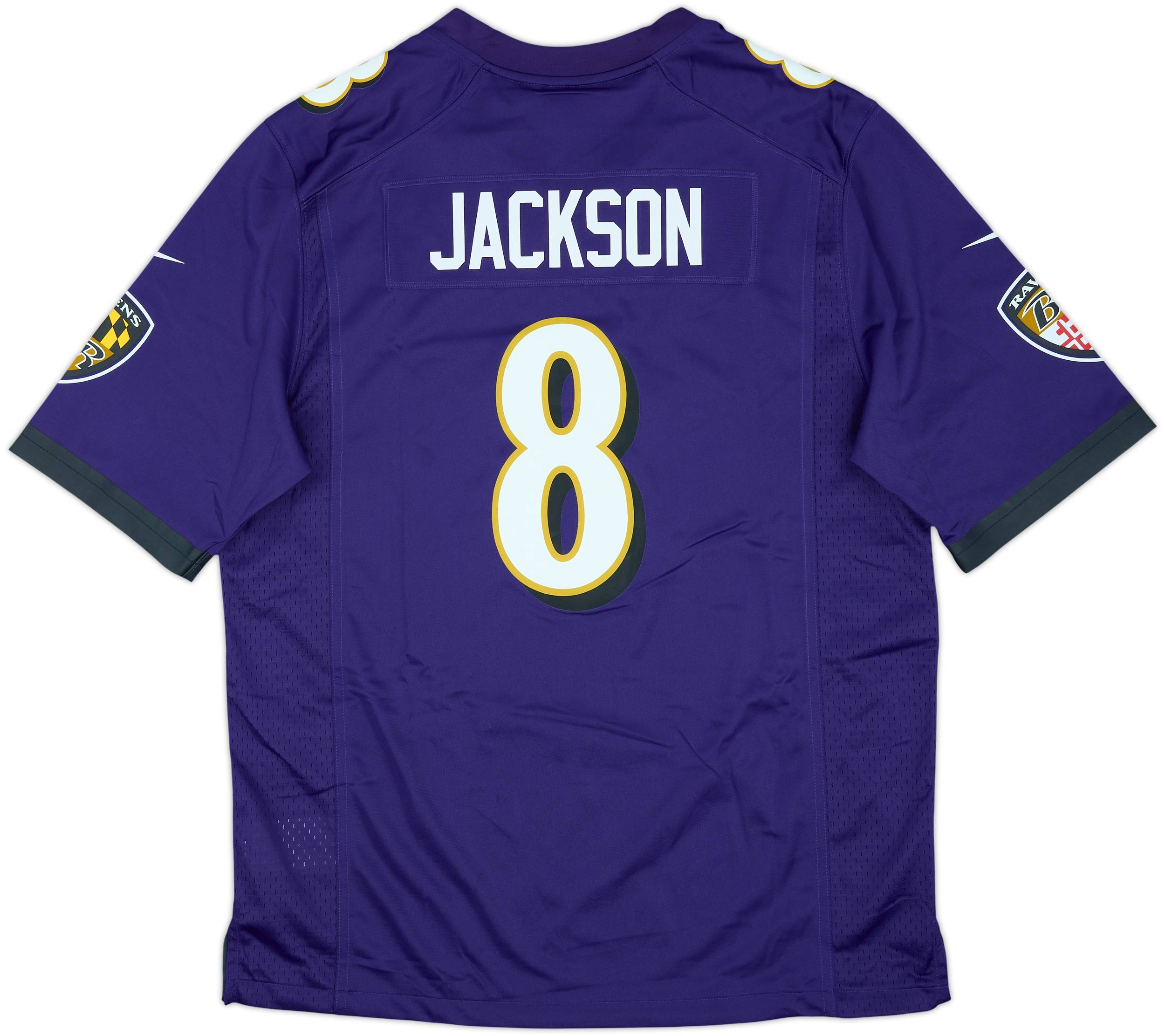 2018-25 Baltimore Ravens Jackson #8 Nike Game Home Jersey (L)