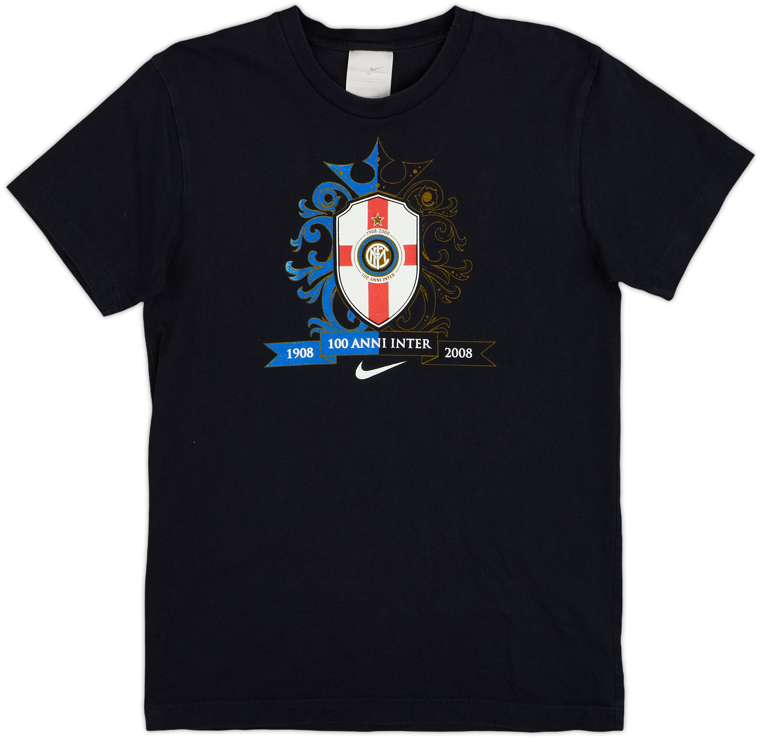 2008-09 Inter Milan Nike 100th Anniversary Cotton Tee - 9/10