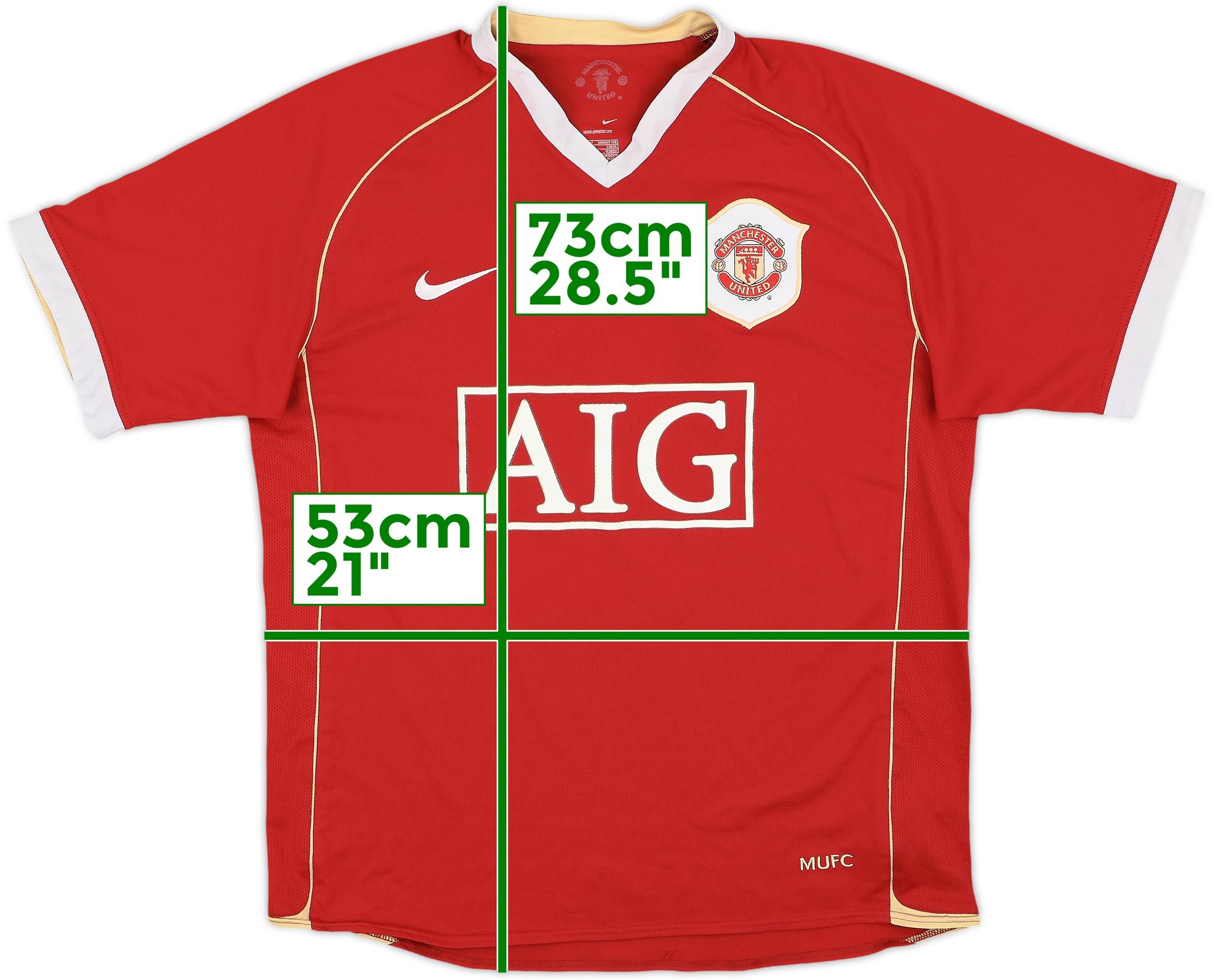 【BoB】Manchester United サイン入りジャージ M 2006-07 Manchester United Home Shirt Park #13 - 5/10 - (M)