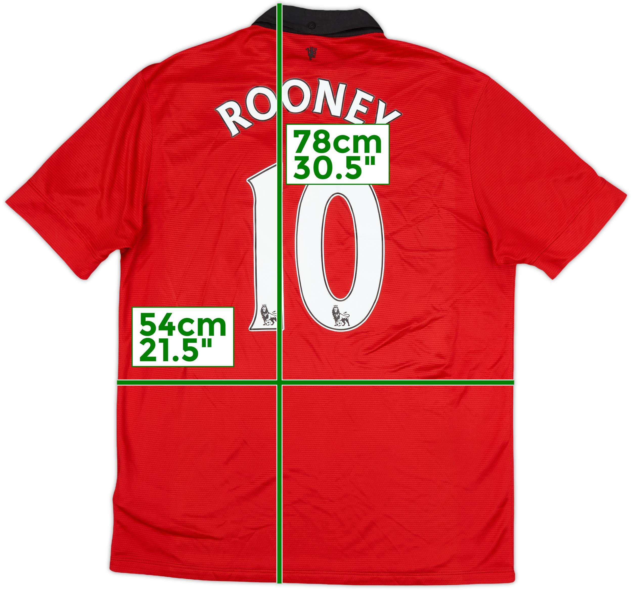 2013-14 Manchester United Home Shirt Rooney #10 - 6/10 - (L)