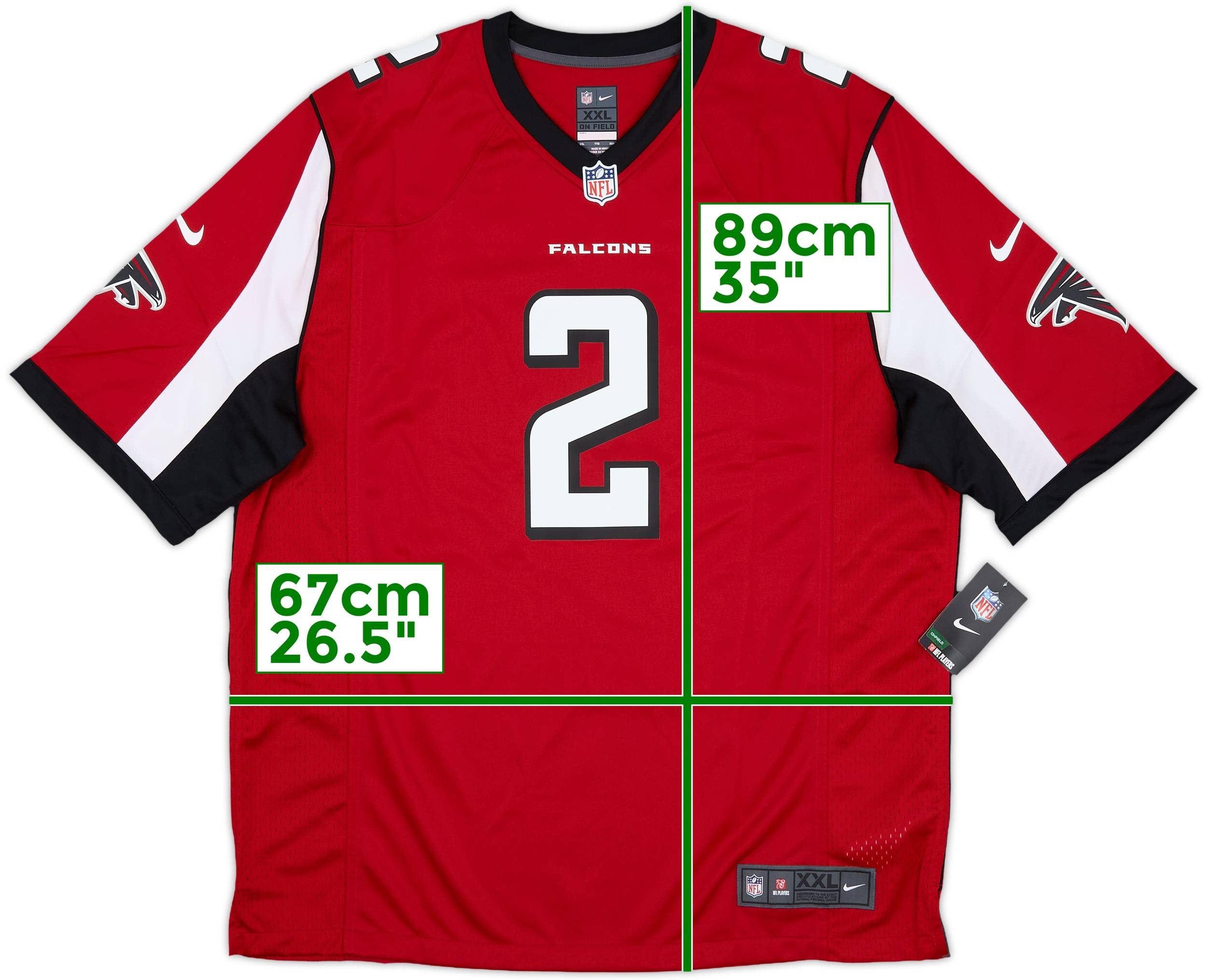 2012-19 Atlanta Falcons Ryan #2 Nike Game Home Jersey (XXL)