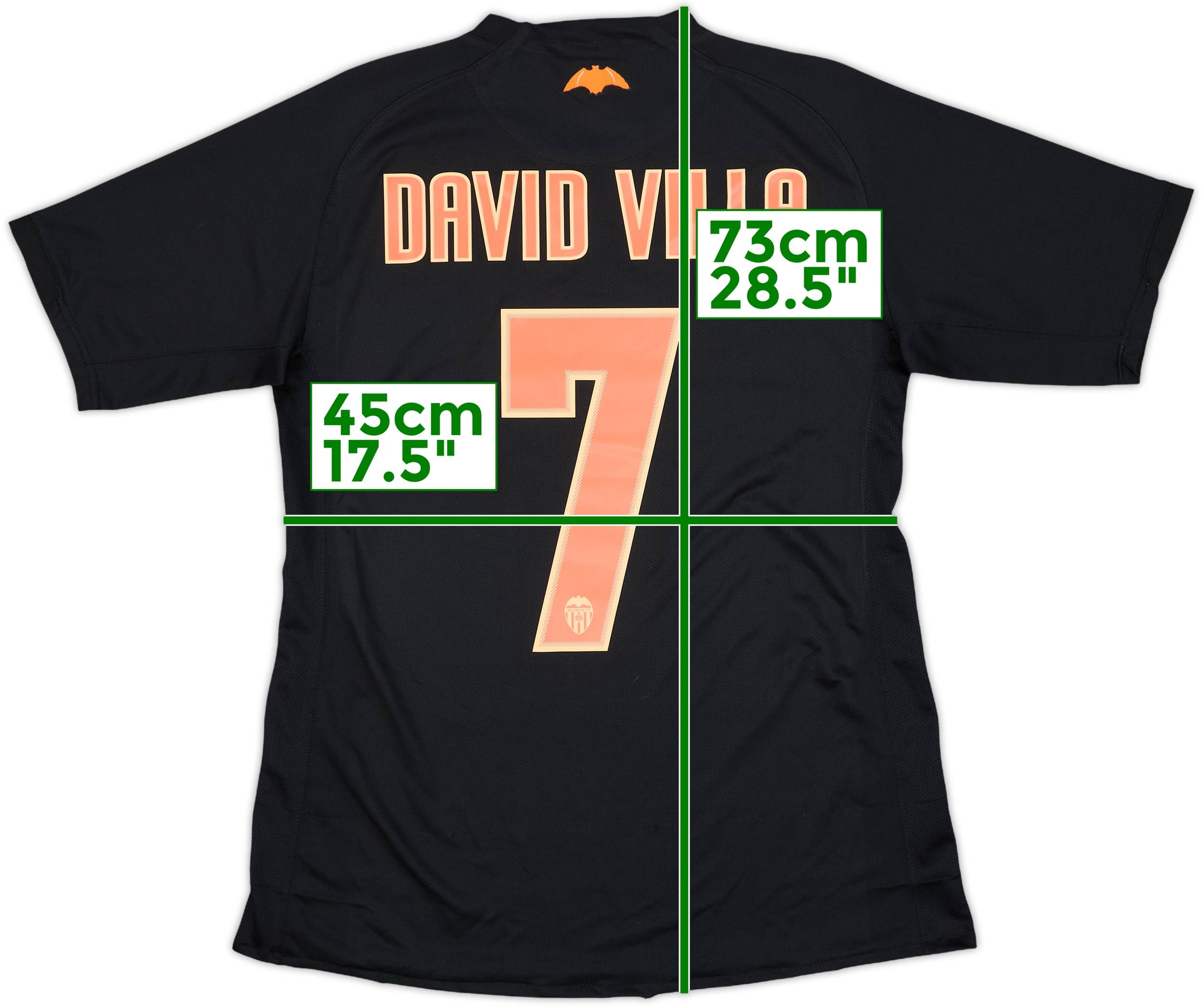 Valencia DAVID VILLA シャツ 7番 Valencia David Villa 7 Home Football Shirt 2007/08 Adults