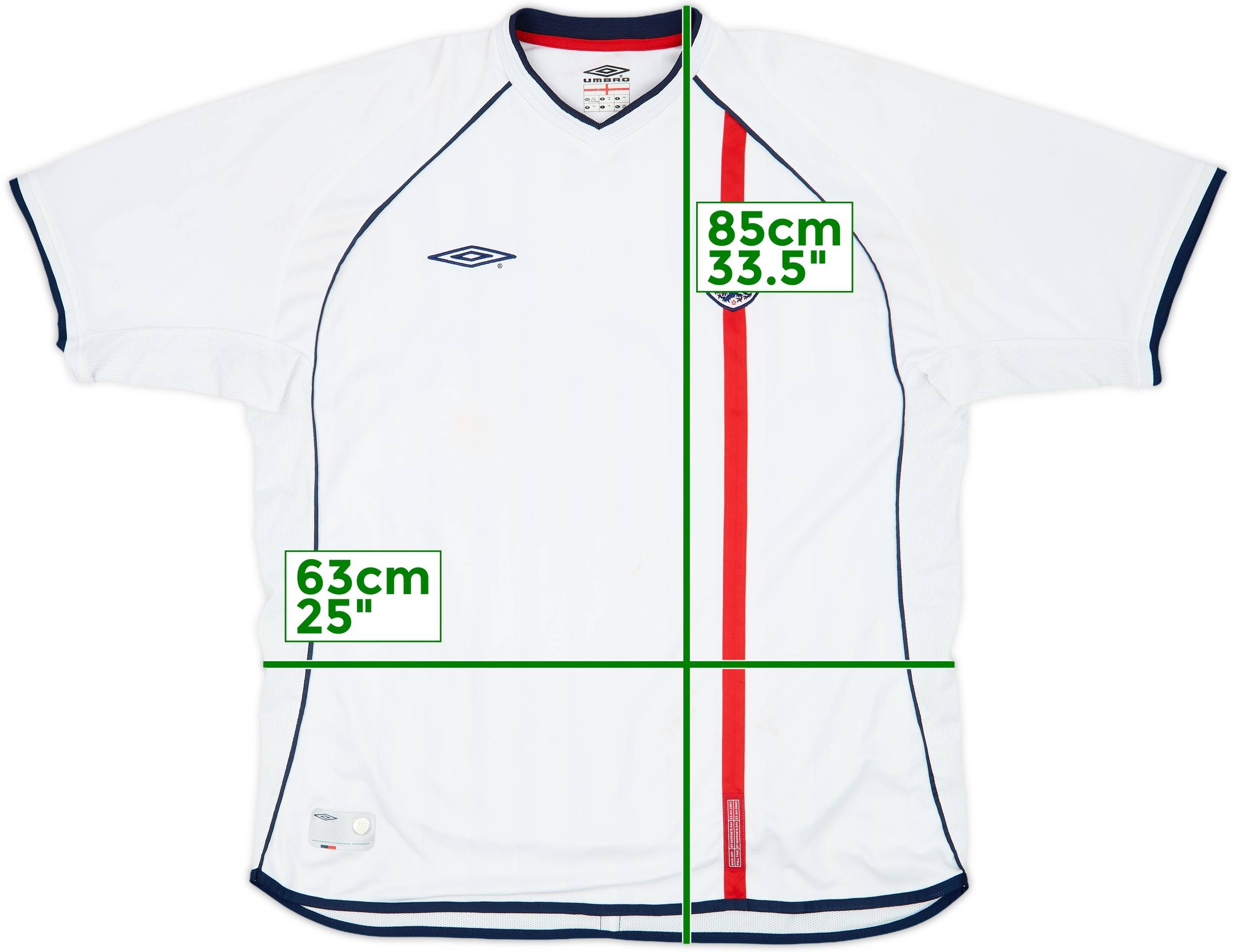2001-03 England Home Shirt - 5/10 - (XXL)