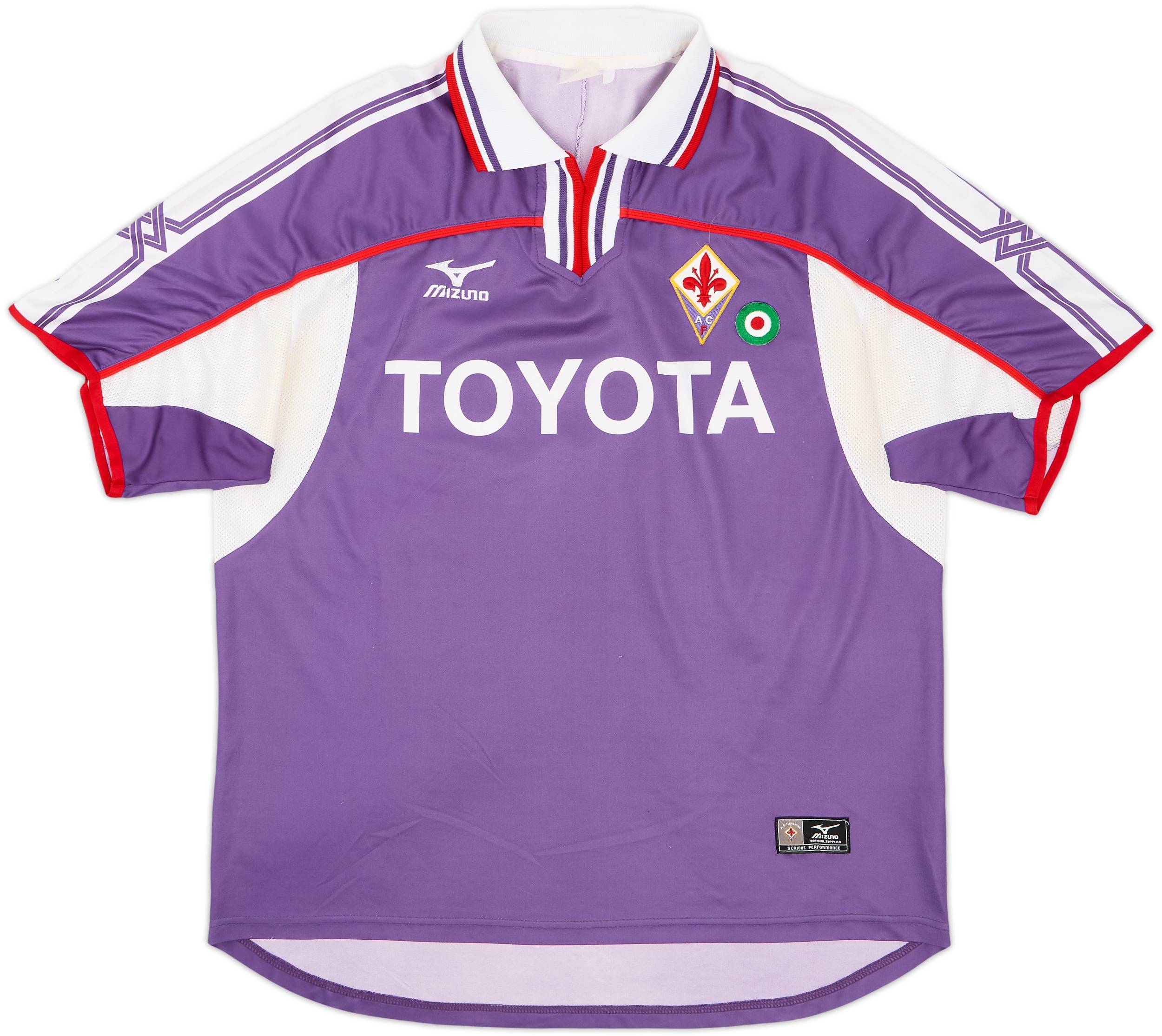 2001年製 00s y2k 日本製 フィオレンティーナ サッカーシャツ L 紫 2001-02 Fiorentina Home Shirt - 8/10 - (XL)