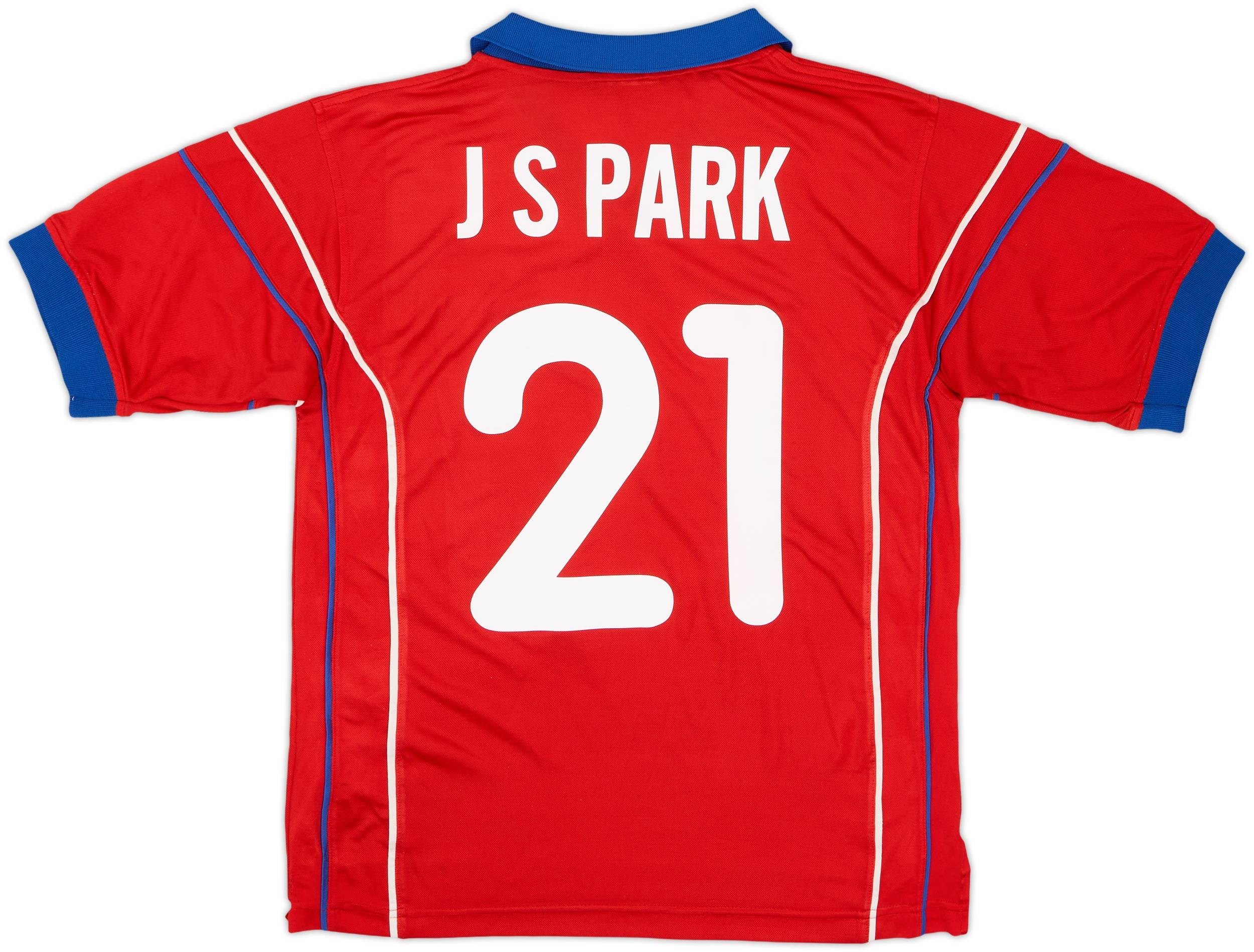 1998-01 South Korea Home Shirt J.S Park #21 - 6/10 - (M)