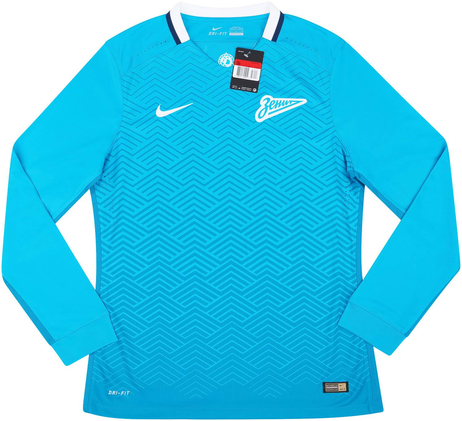 2015-16 Zenit St. Petersburg Authentic Home L/S Shirt
