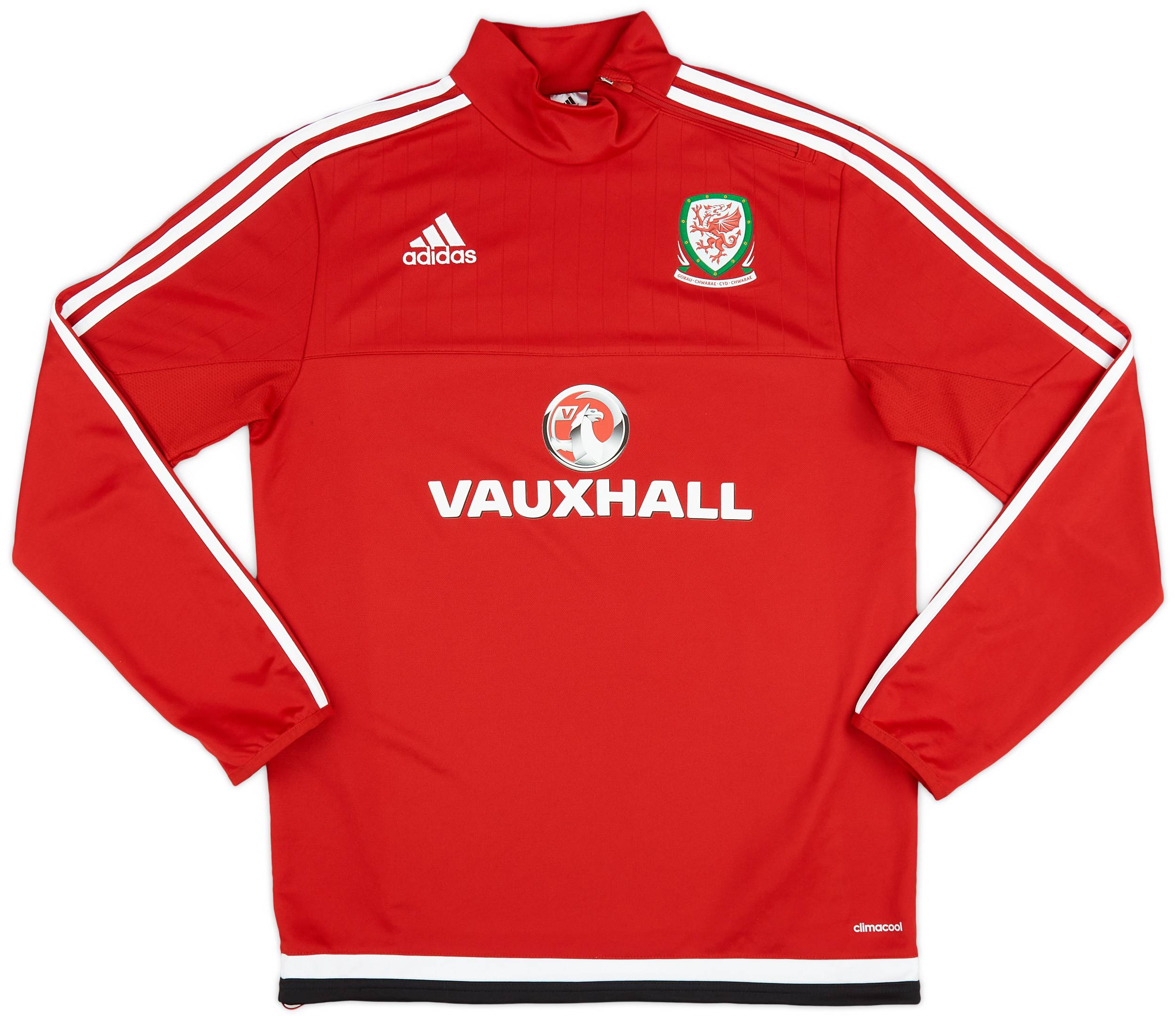 2015-16 Wales adidas 1/4 Zip Drill Top - 10/10 - (M)