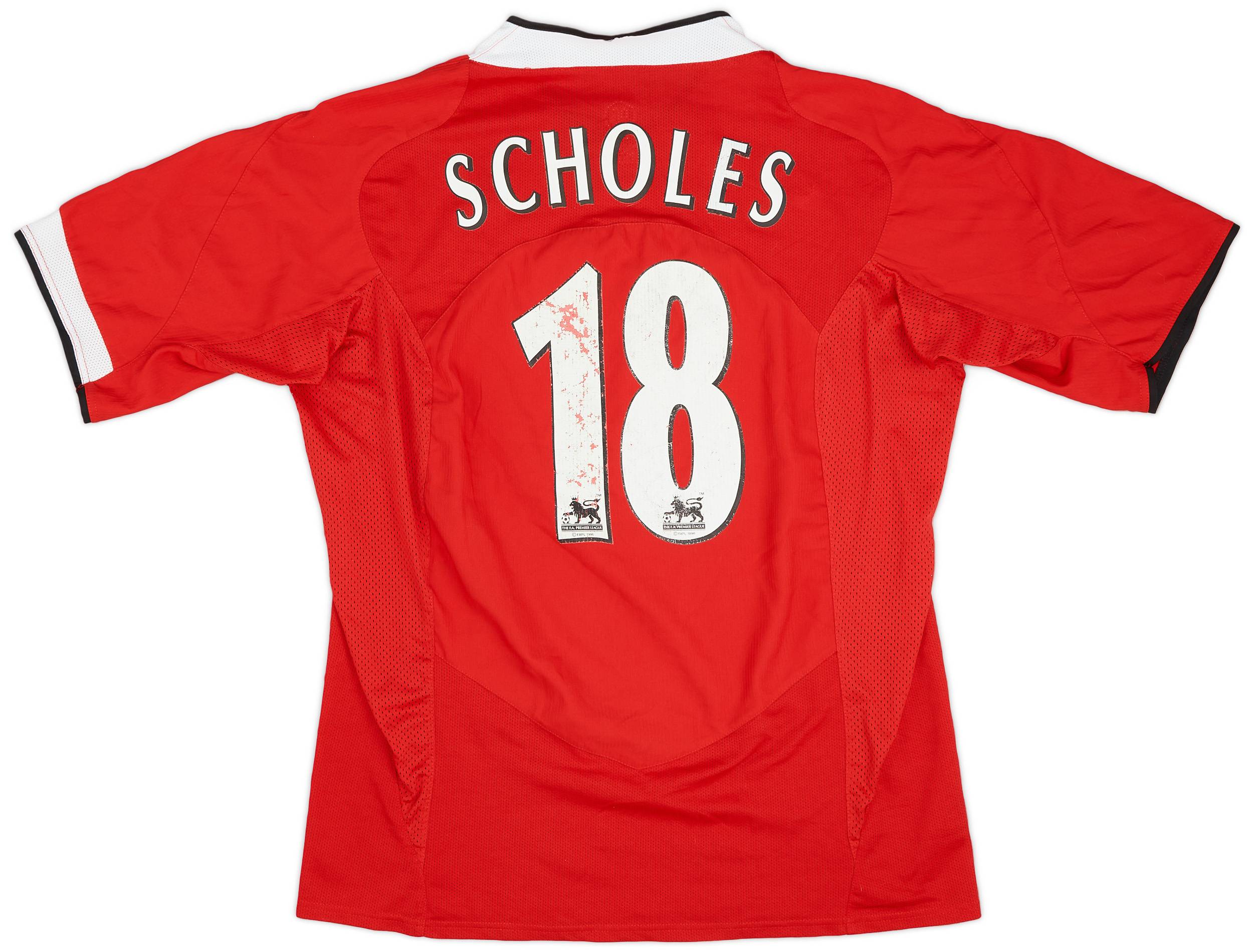 2004-06 Manchester United Home Shirt Scholes #18 - 6/10 - (L)