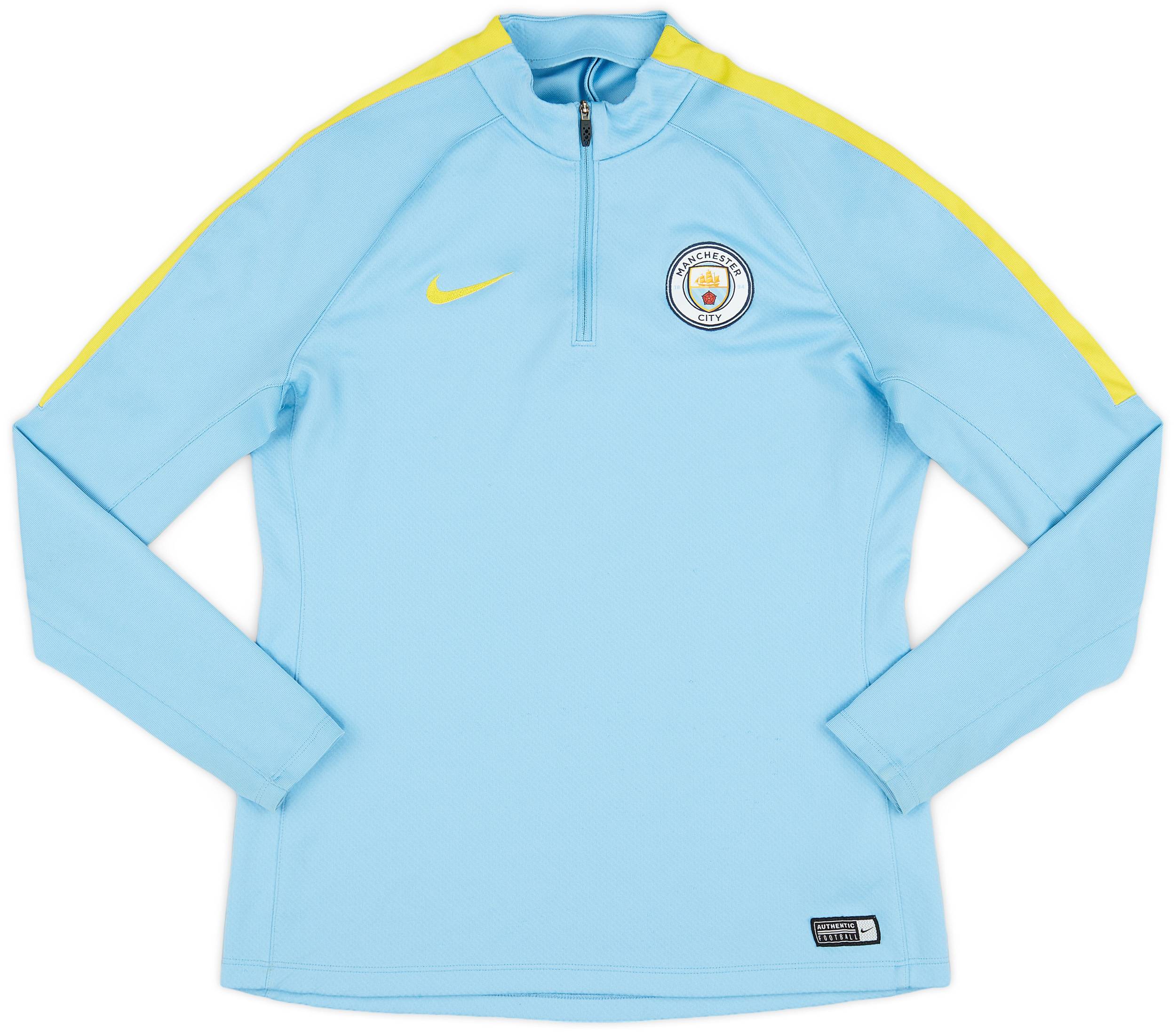 2016-17 Manchester City Nike 1/4 Zip Drill Top - 8/10 - (M)