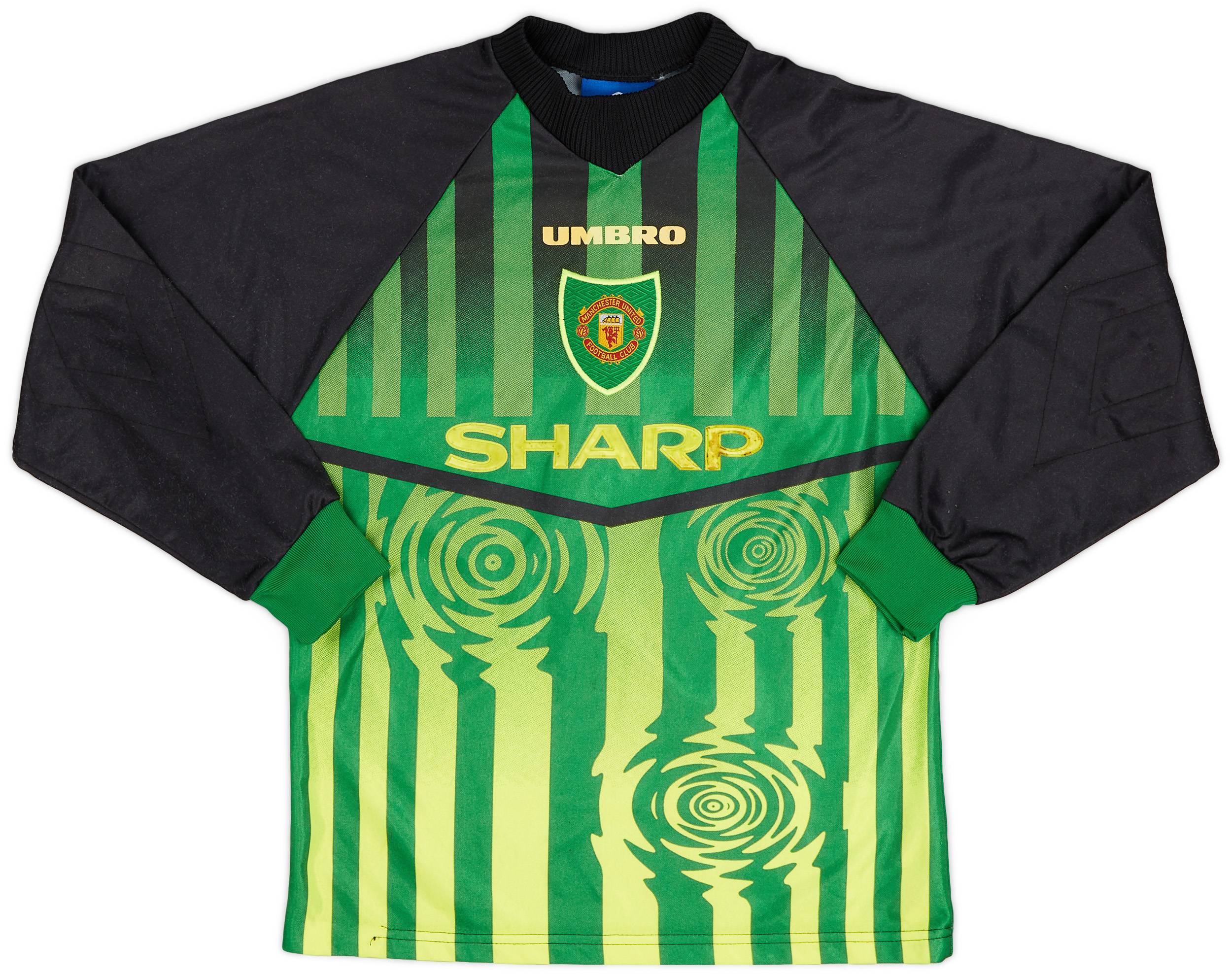 1997-98 Manchester United Green GK Shirt - 8/10 - (L.Boys)