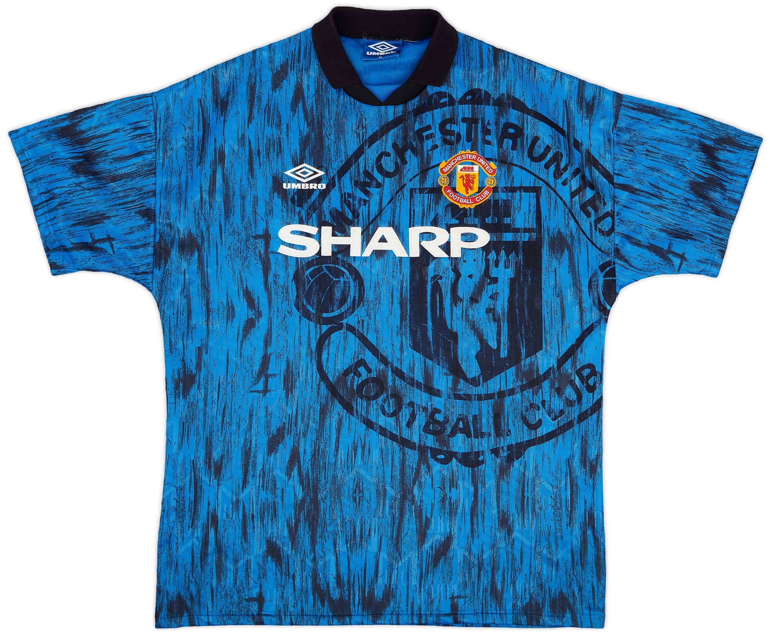 1992-93 Manchester United Away Shirt - 8/10 - (XL)