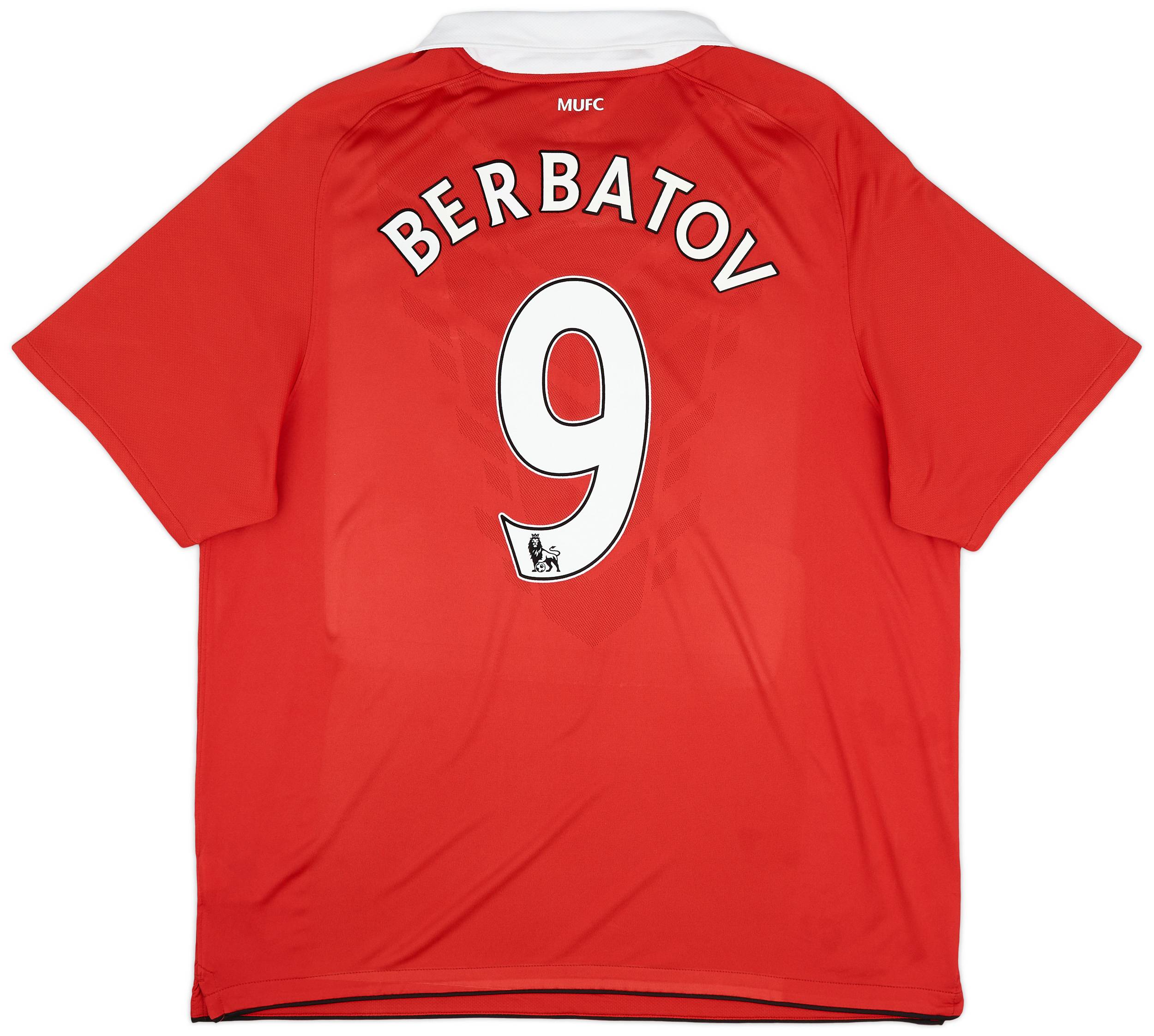 2010-11 Manchester United Home Shirt Berbatov #9 - 9/10 - (XXL)