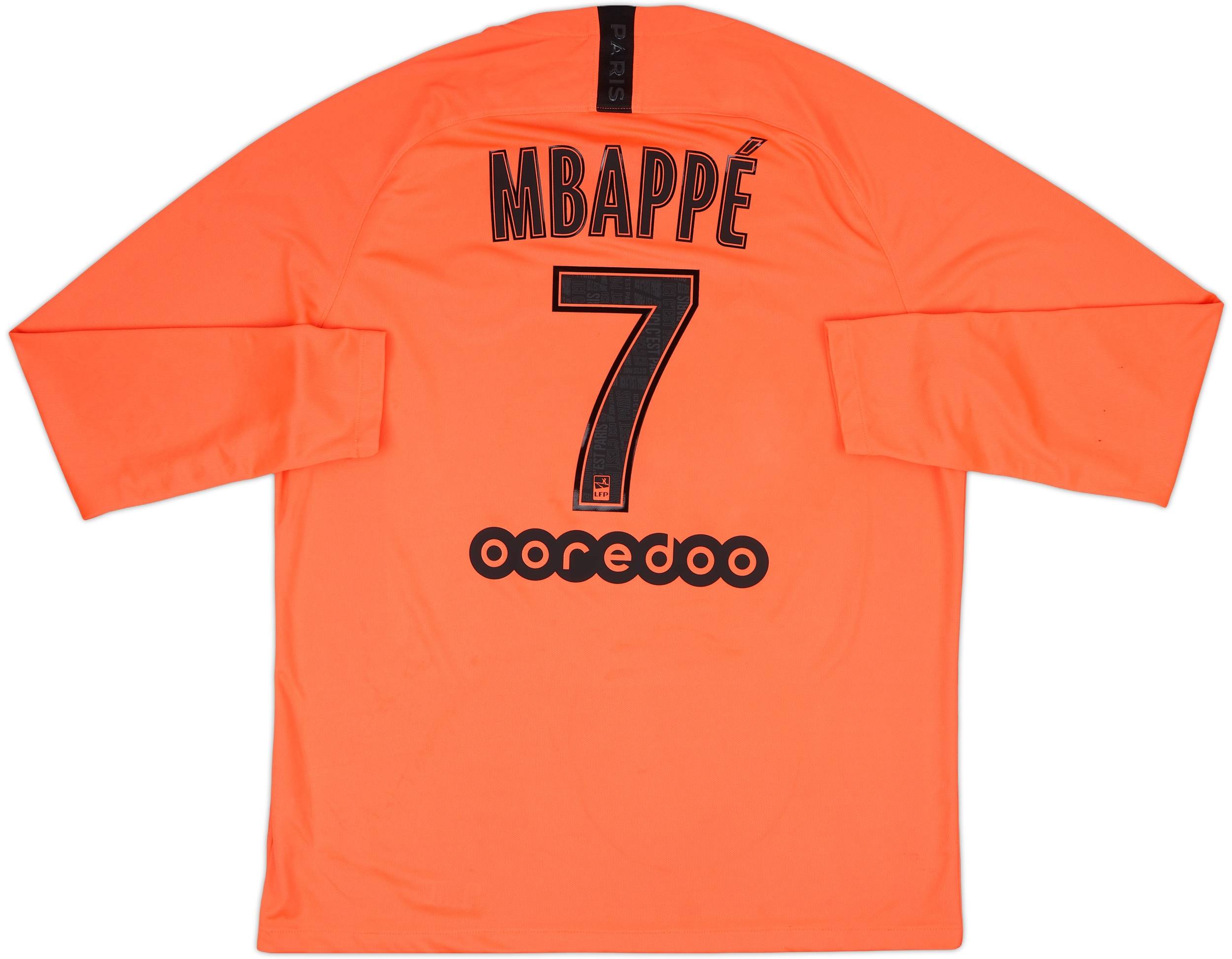 2019-20 Paris Saint-Germain Away L/S Shirt Mbappe #7 - 6/10