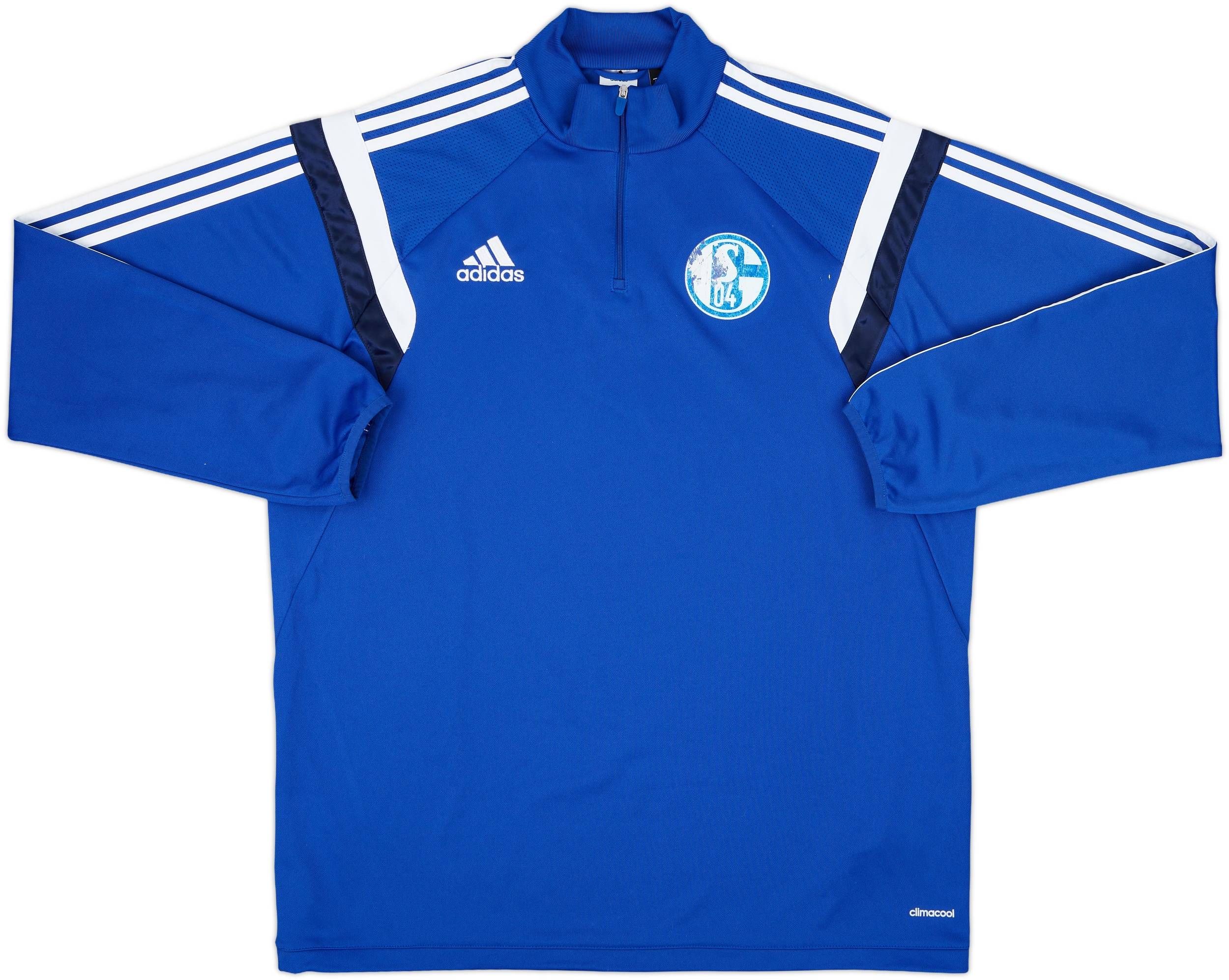 Schalke 04 アディダス 半袖シャツ Schalke 04 Training Jersey Adidas Blue Polo Shirt Size L