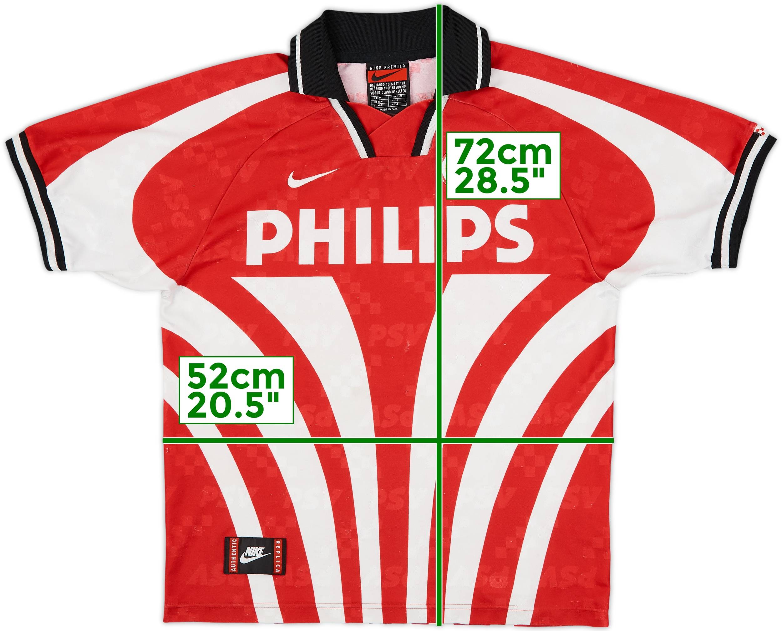 最新コレックション - Shirt Home PSV 1996-97 6/10 (M) - 記念グッズ