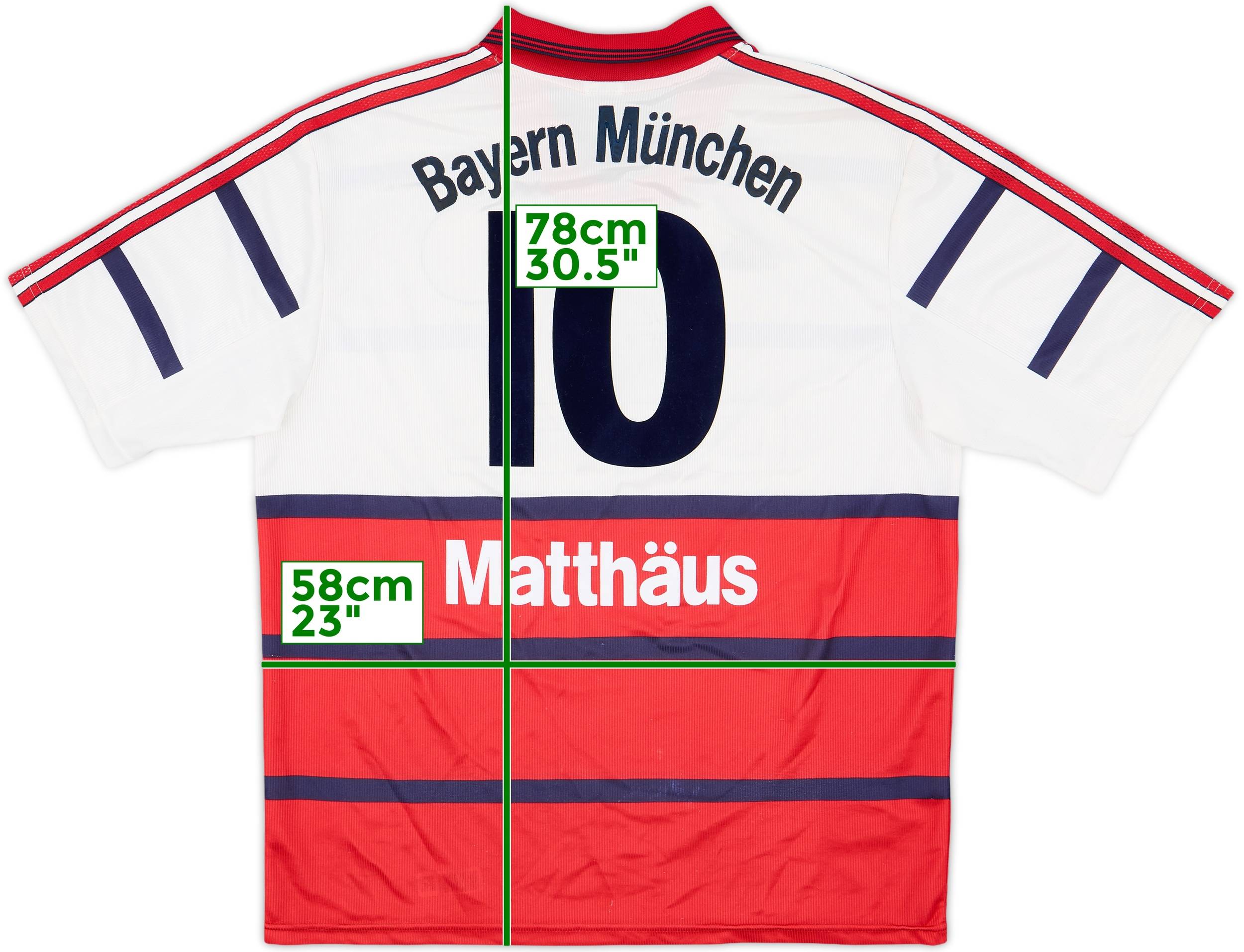 ル 年末のプロモーション Shirt Away Munich Bayern 1998-00 Matthaus (L) - 8/10 - #10 ウェア