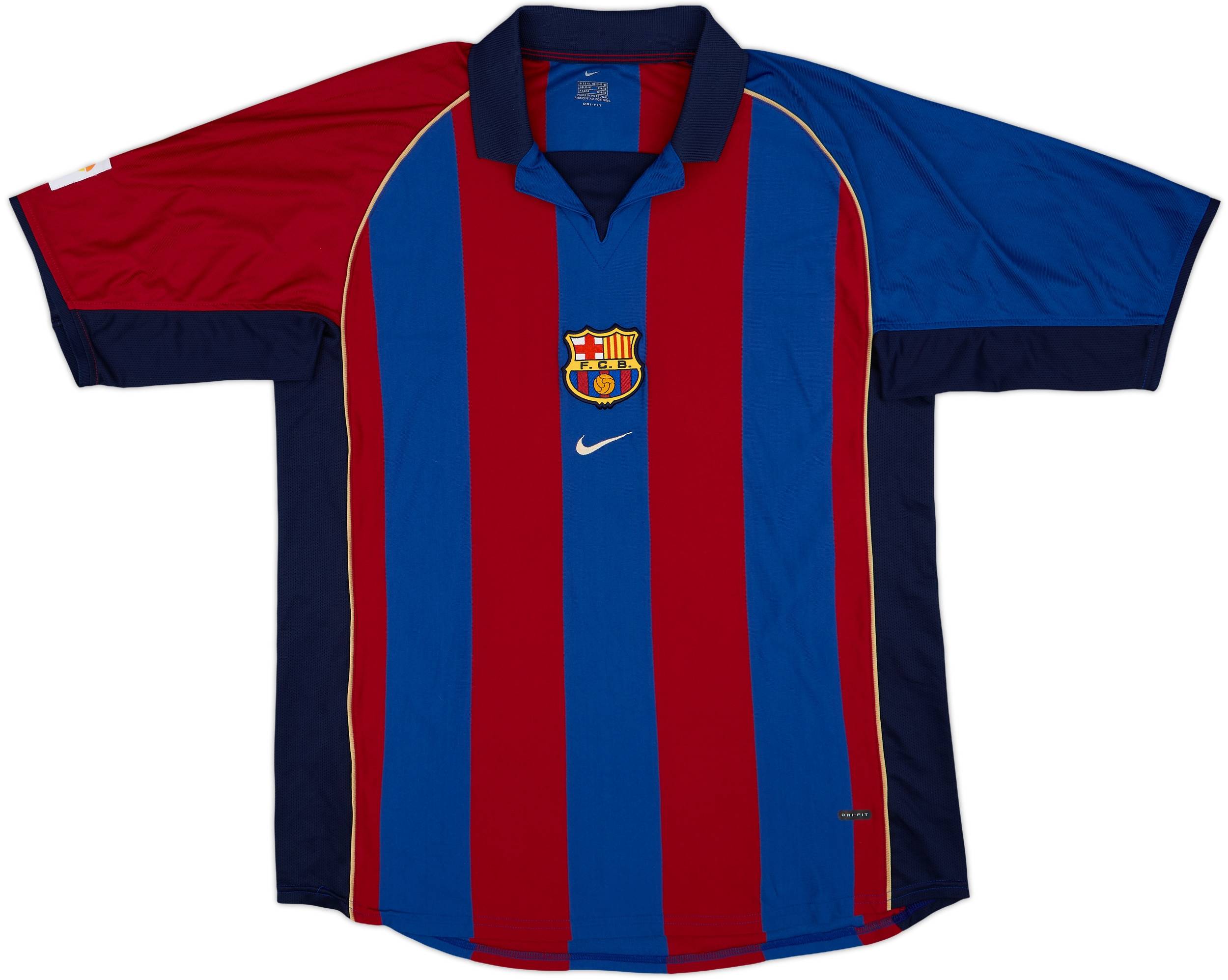 2001-02 Barcelona Home Shirt Xavi #6 - 9/10 - (XL)