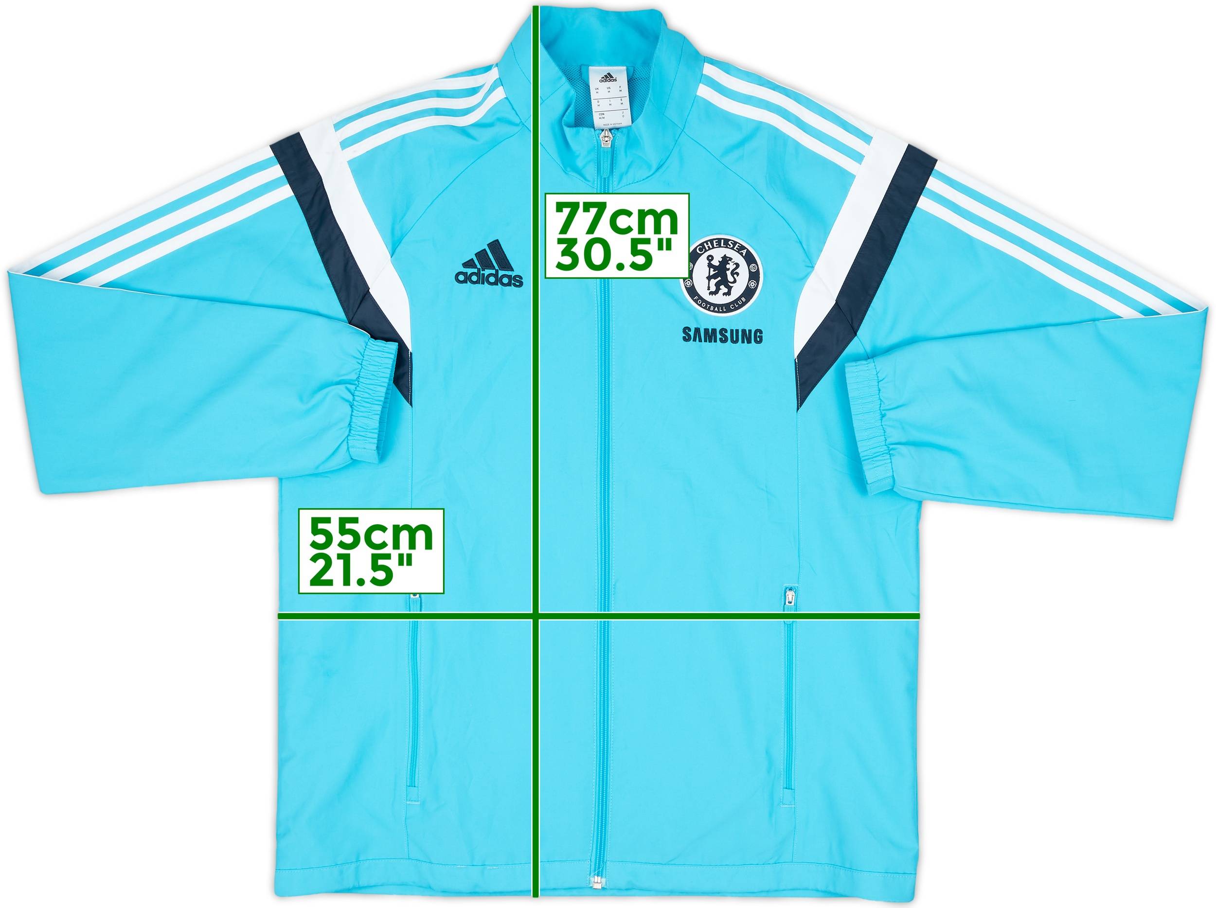 Chelsea FC Futbol Soccer Track Jacket Adult XS Blue Full Zip