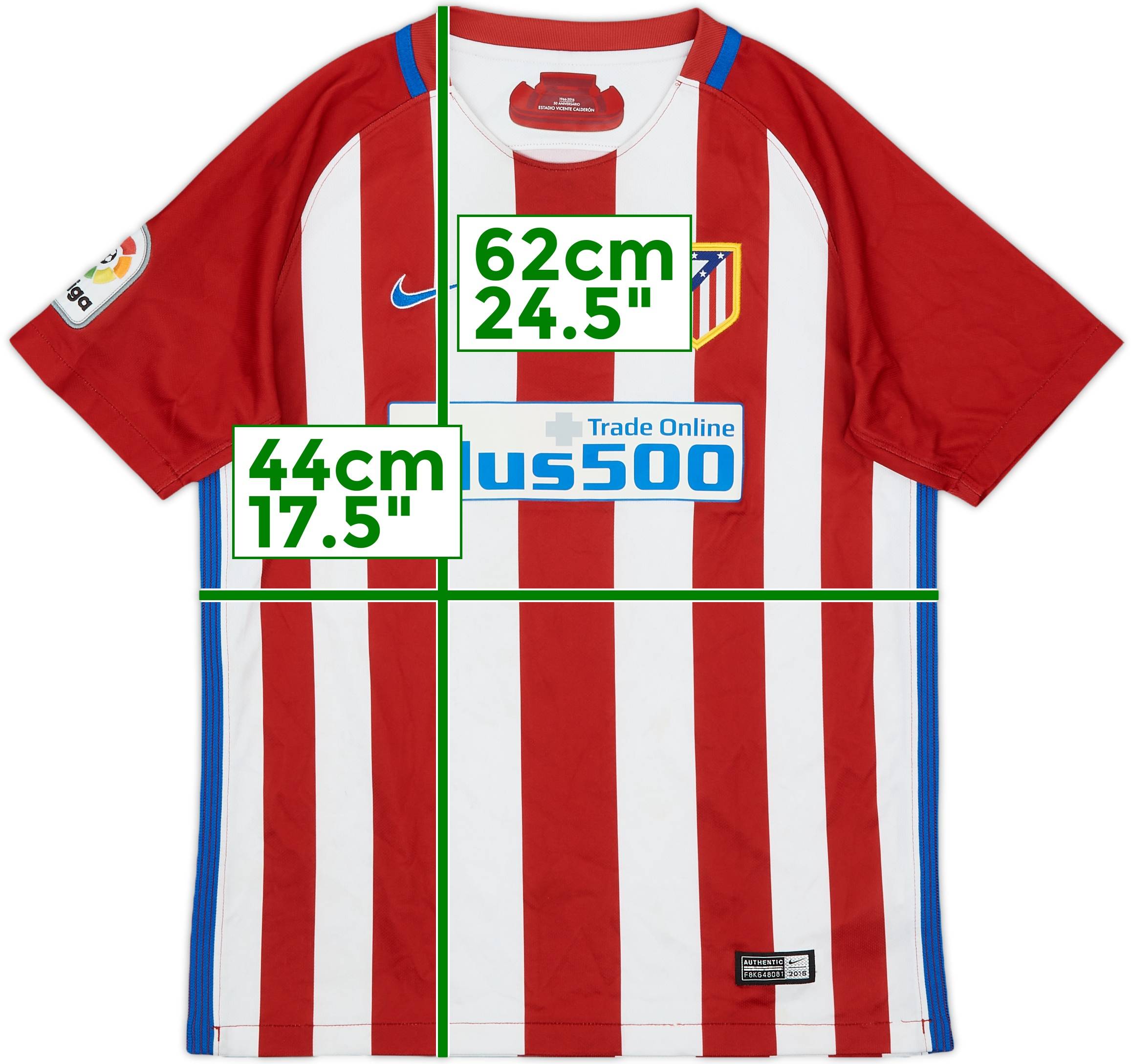 2016-17 Atletico Madrid Home Shirt Griezmann #7 - 6/10 - (L