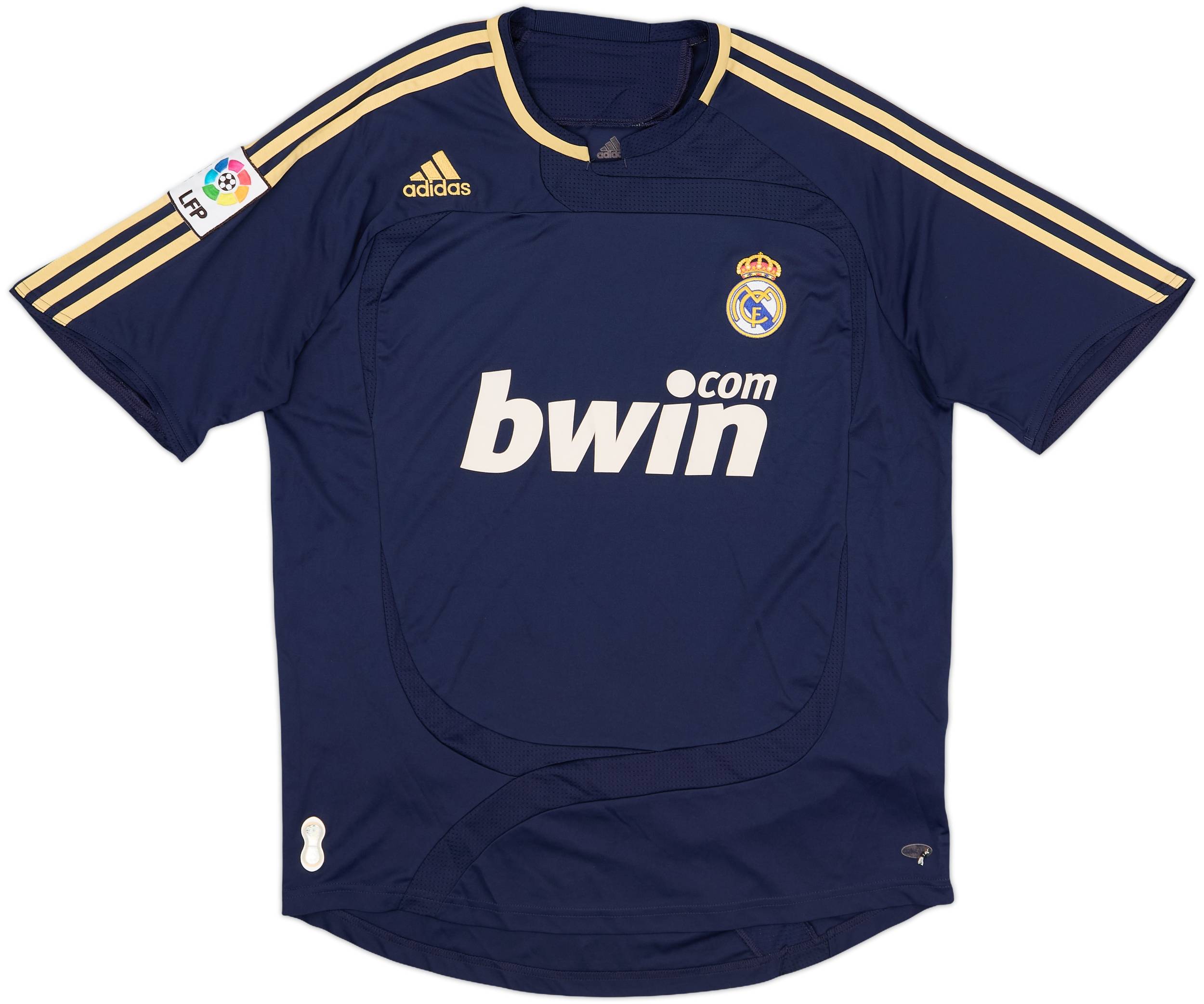 Real Madrid 2007 2008 Adidas jersey shirt home Bwin white