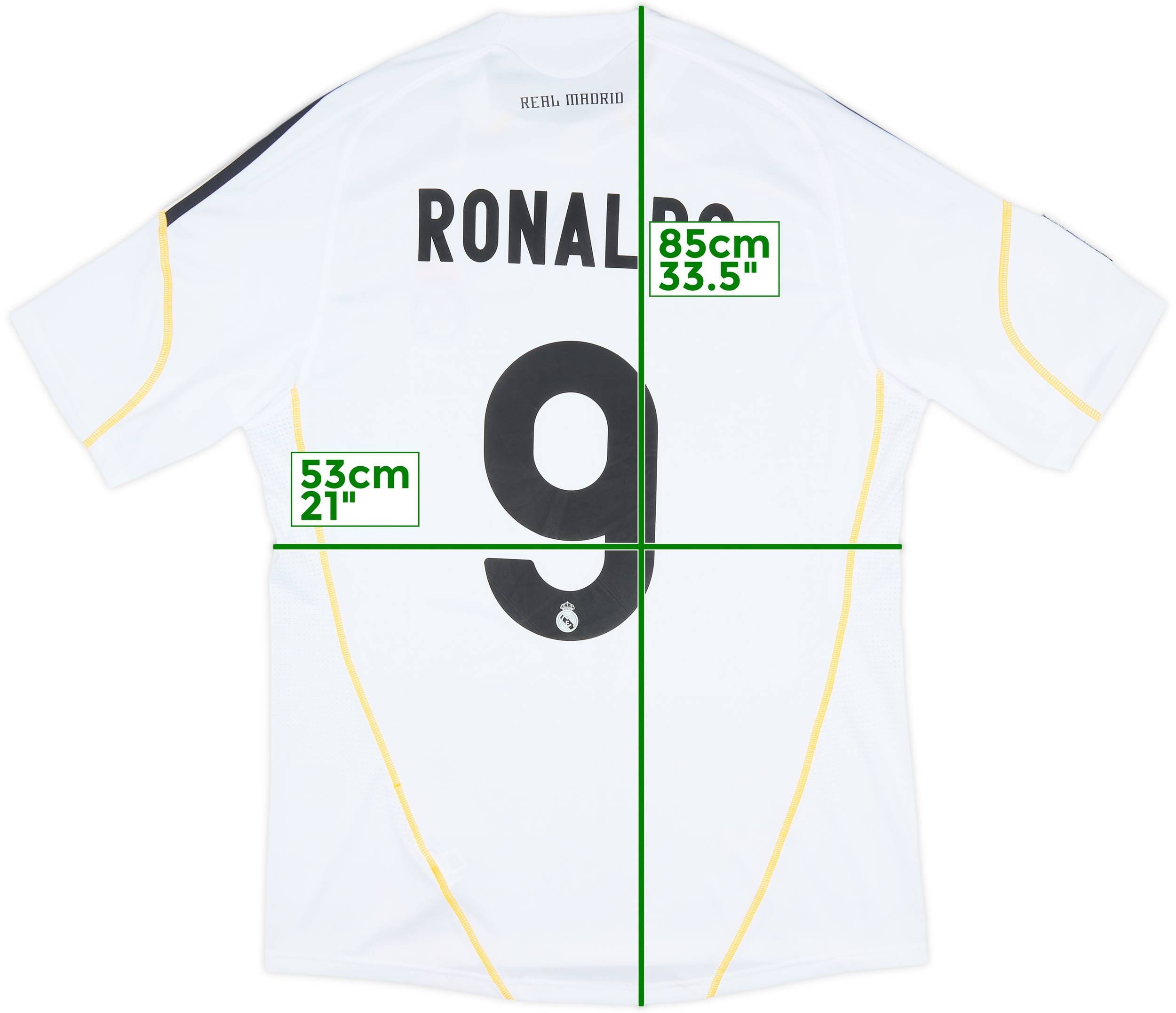 2009-10 Real Madrid Home Shirt Ronaldo #9 - 8/10 - (L)