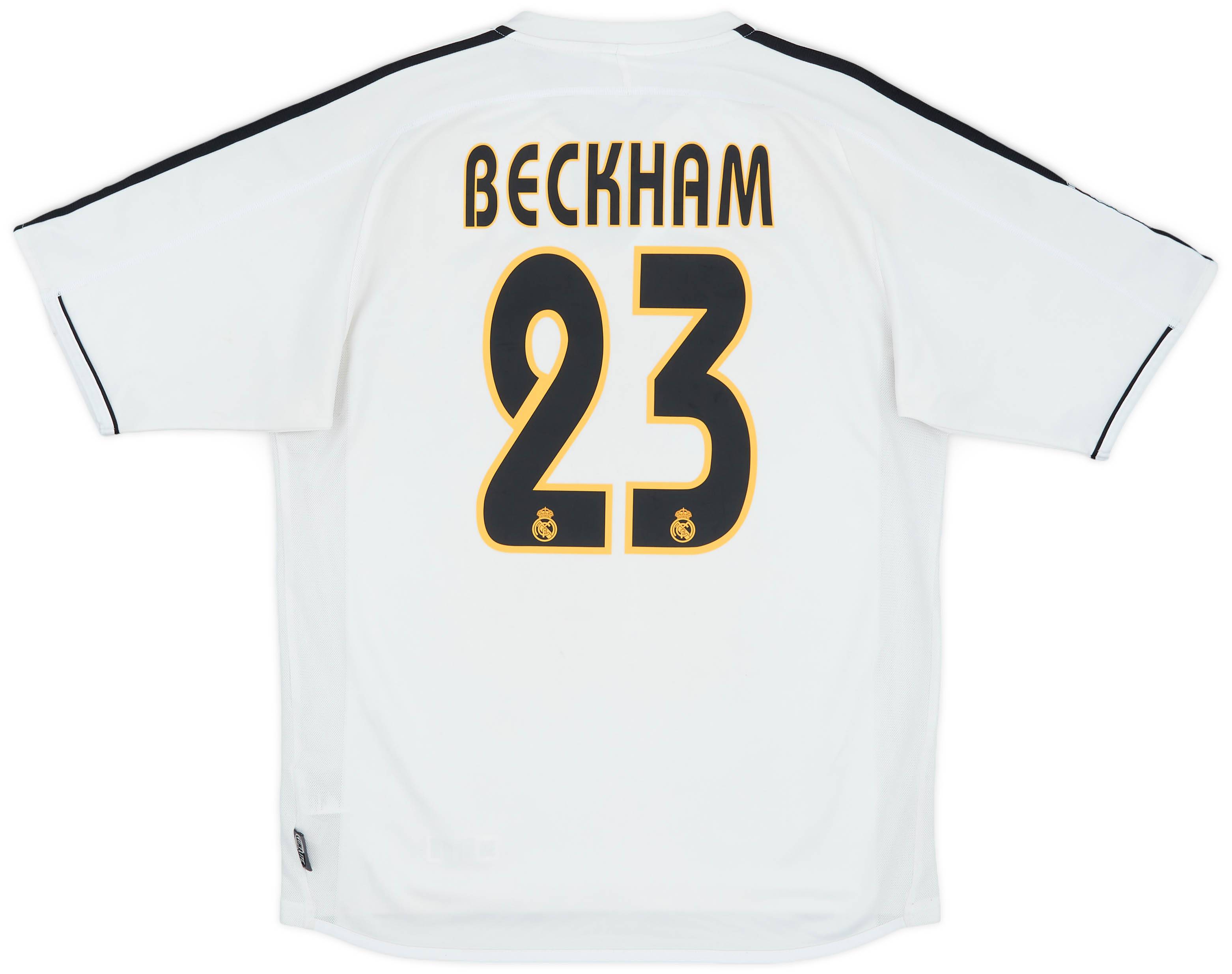 2003-04 Real Madrid Home Shirt Beckham #23 - 6/10 - (S)