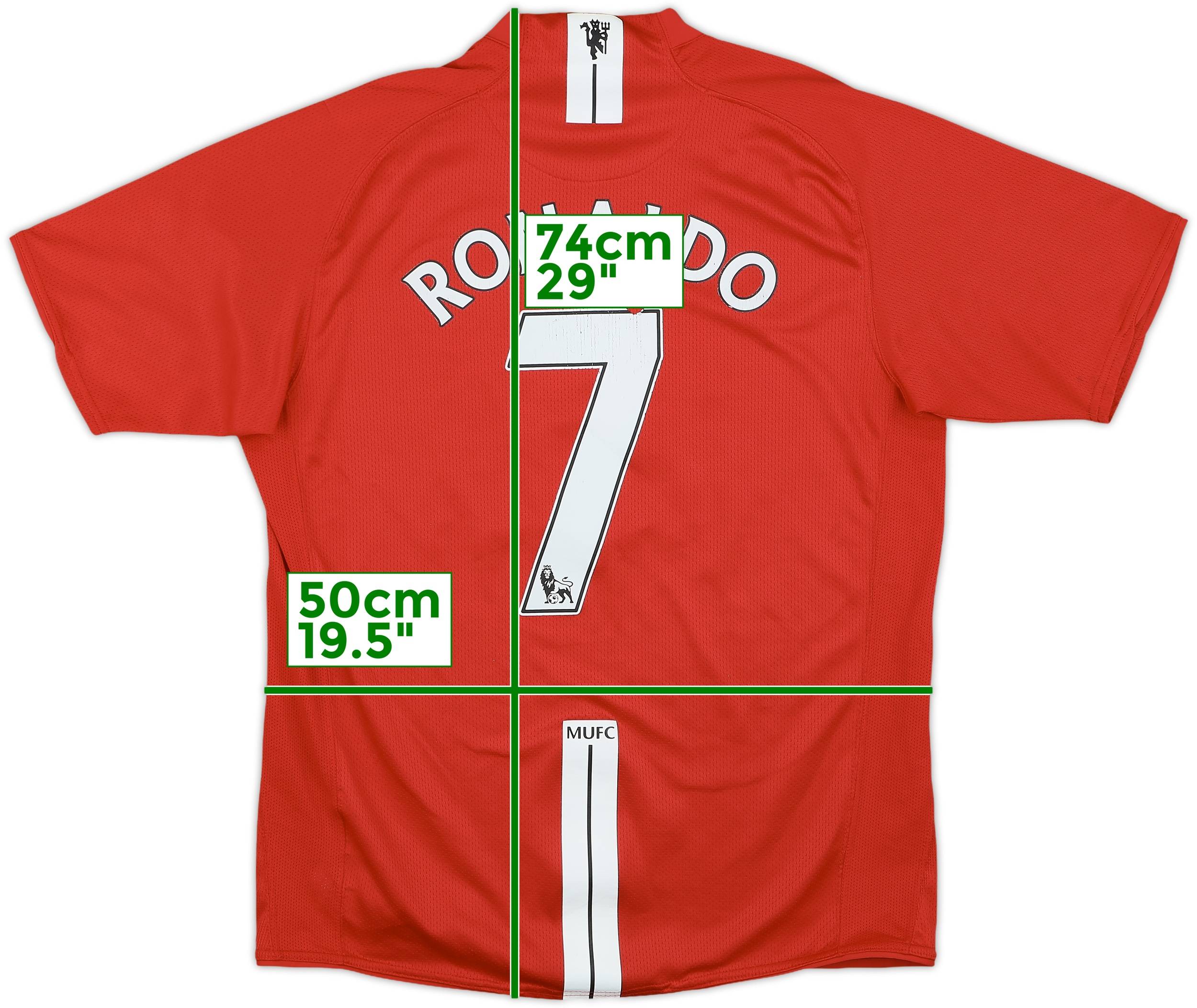 2007-09 Manchester United Home Shirt Ronaldo #7 - 7/10 - (M)