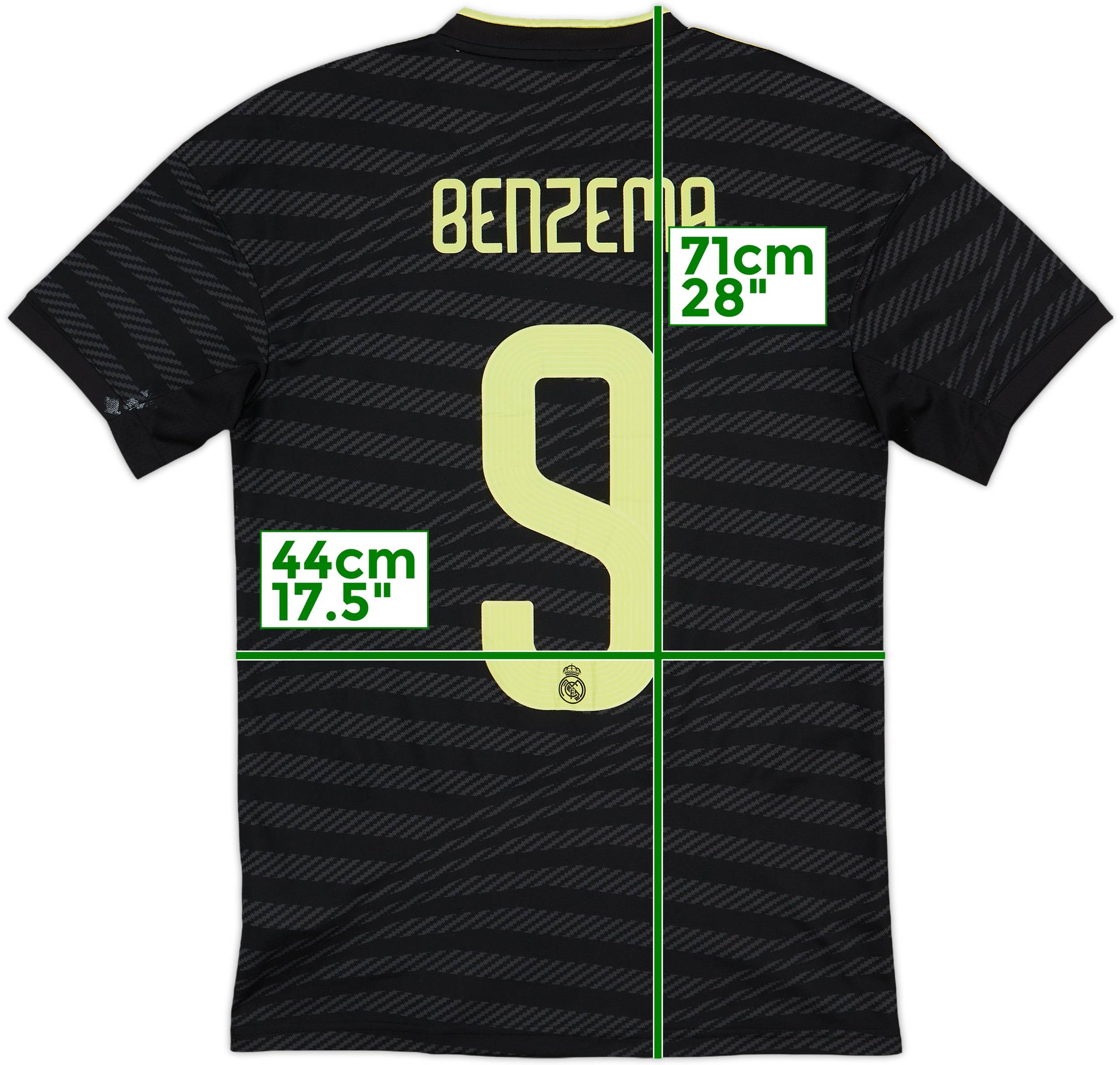 2022-23 Real Madrid Third Shirt Benzema #9 - 7/10 - (XS)