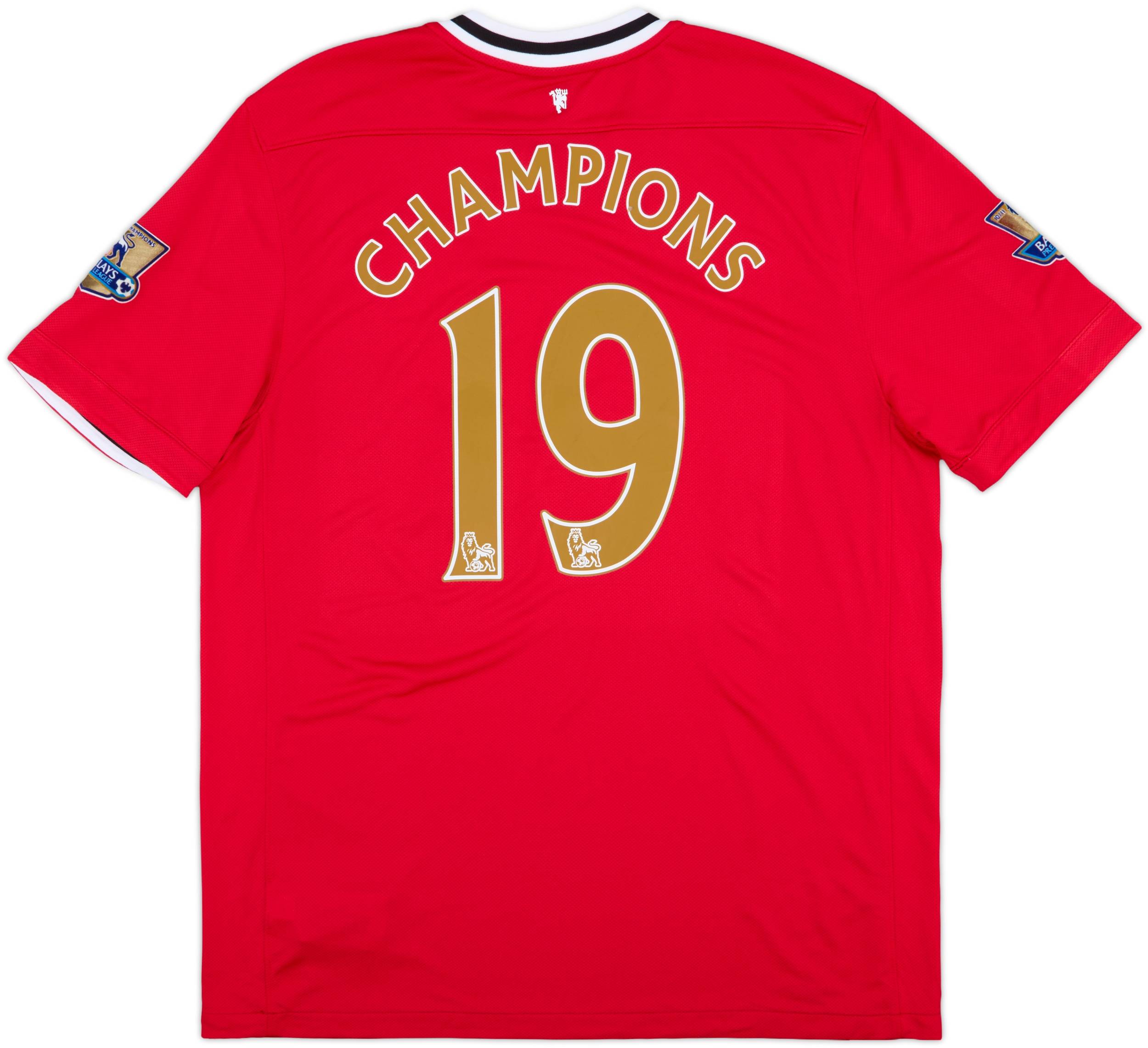 2011-12 Manchester United Home Shirt Champions #19 - 8/10 - (XL)