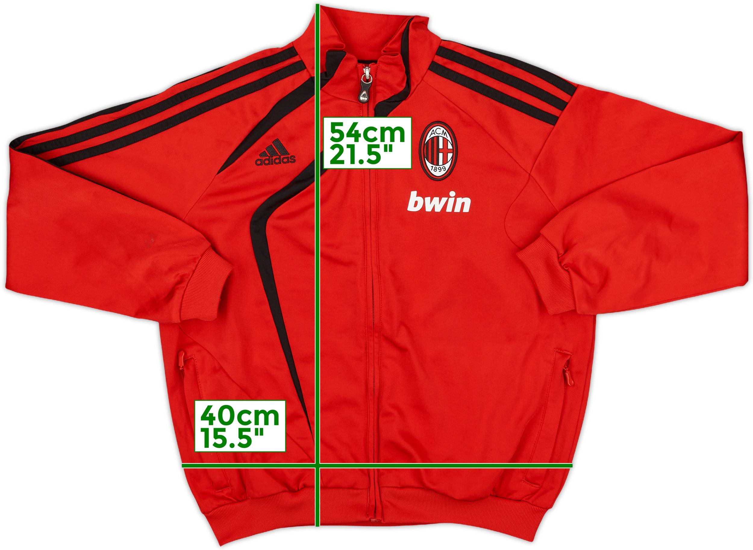 ジャケット・アウター Acy TRACK PULLOVER SHIRTS/PANTS 2009-10 AC Milan adidas Track Jacket - 8/10 - (S.Boys)