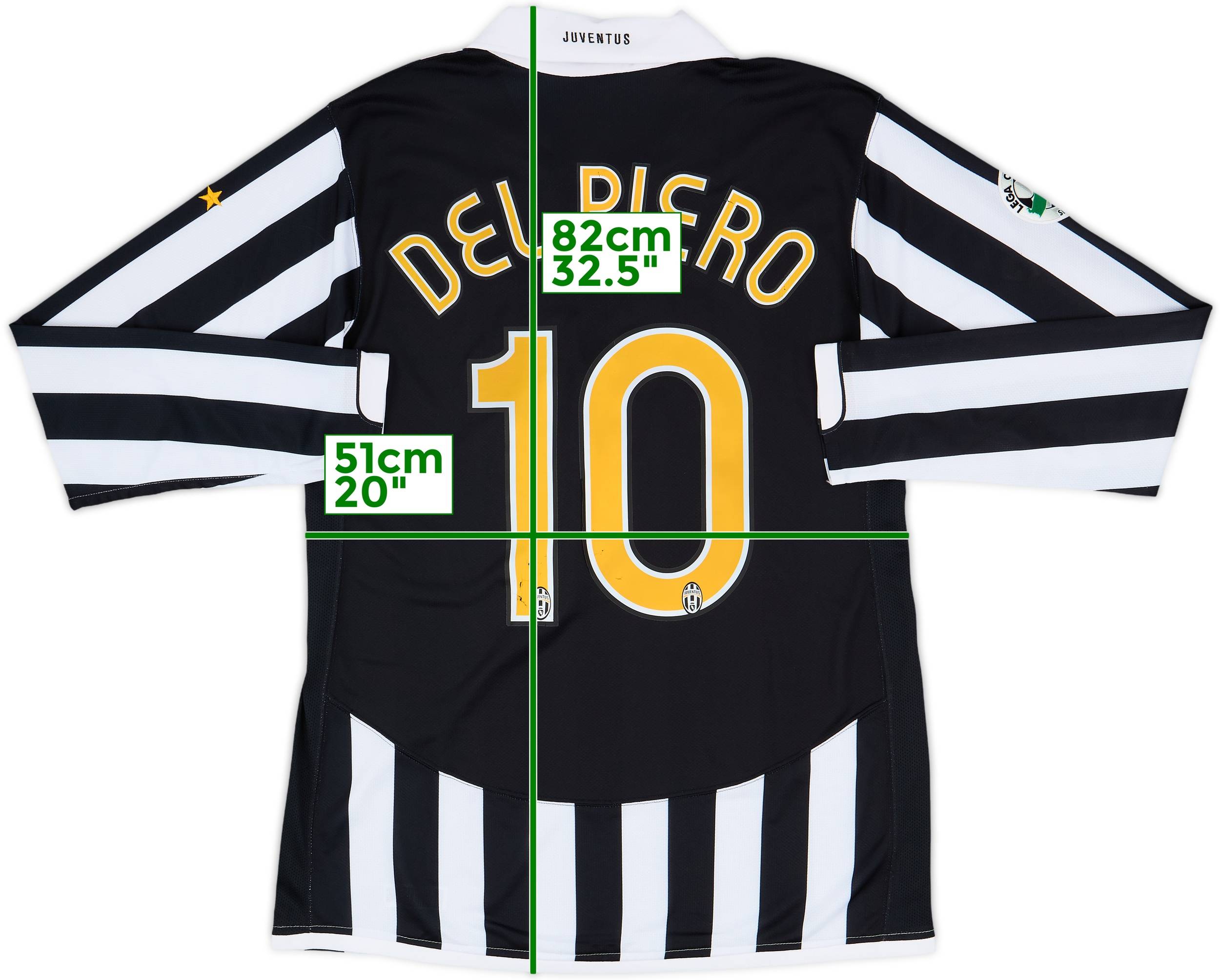 2006-07 Juventus Player Issue Home L/S Shirt Del Piero #10