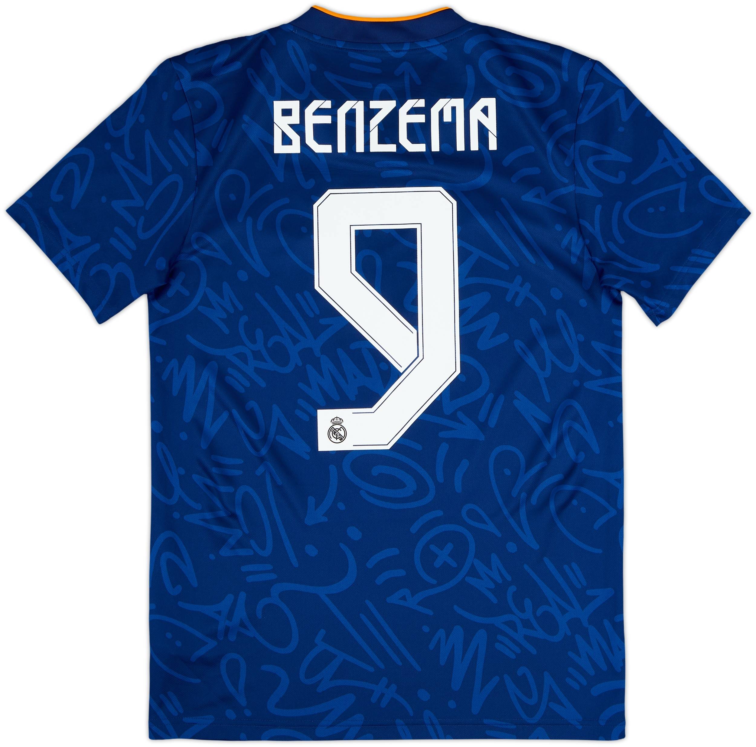 2021-22 Real Madrid Away Shirt Benzema #9 - 9/10 - (S)