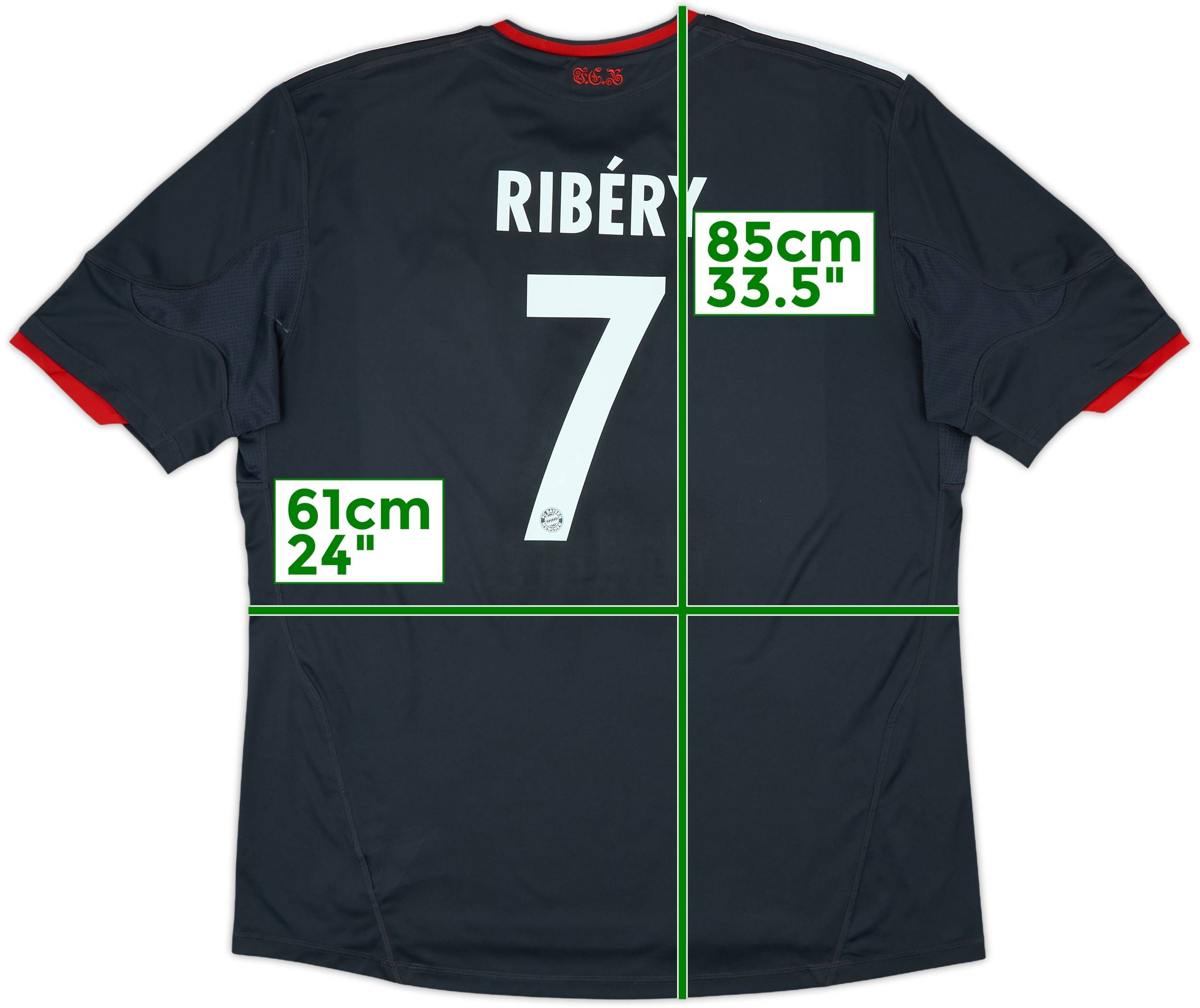 2010-11 Bayern Munich Third Shirt Ribery #7 - 7/10 - (XXL)