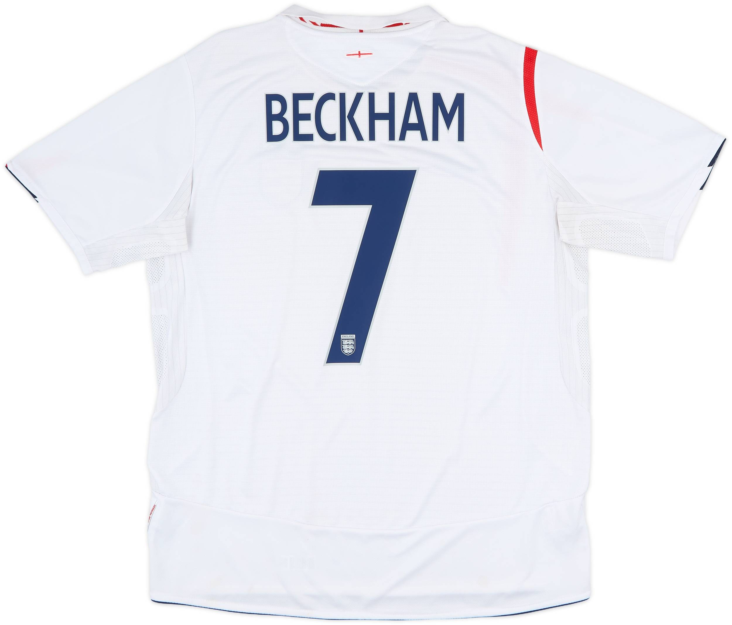 ENGLAND BECKHAM 7　Tシャツ 2001-03 England Home L/S Shirt Beckham #7 - 6/10 - (M)