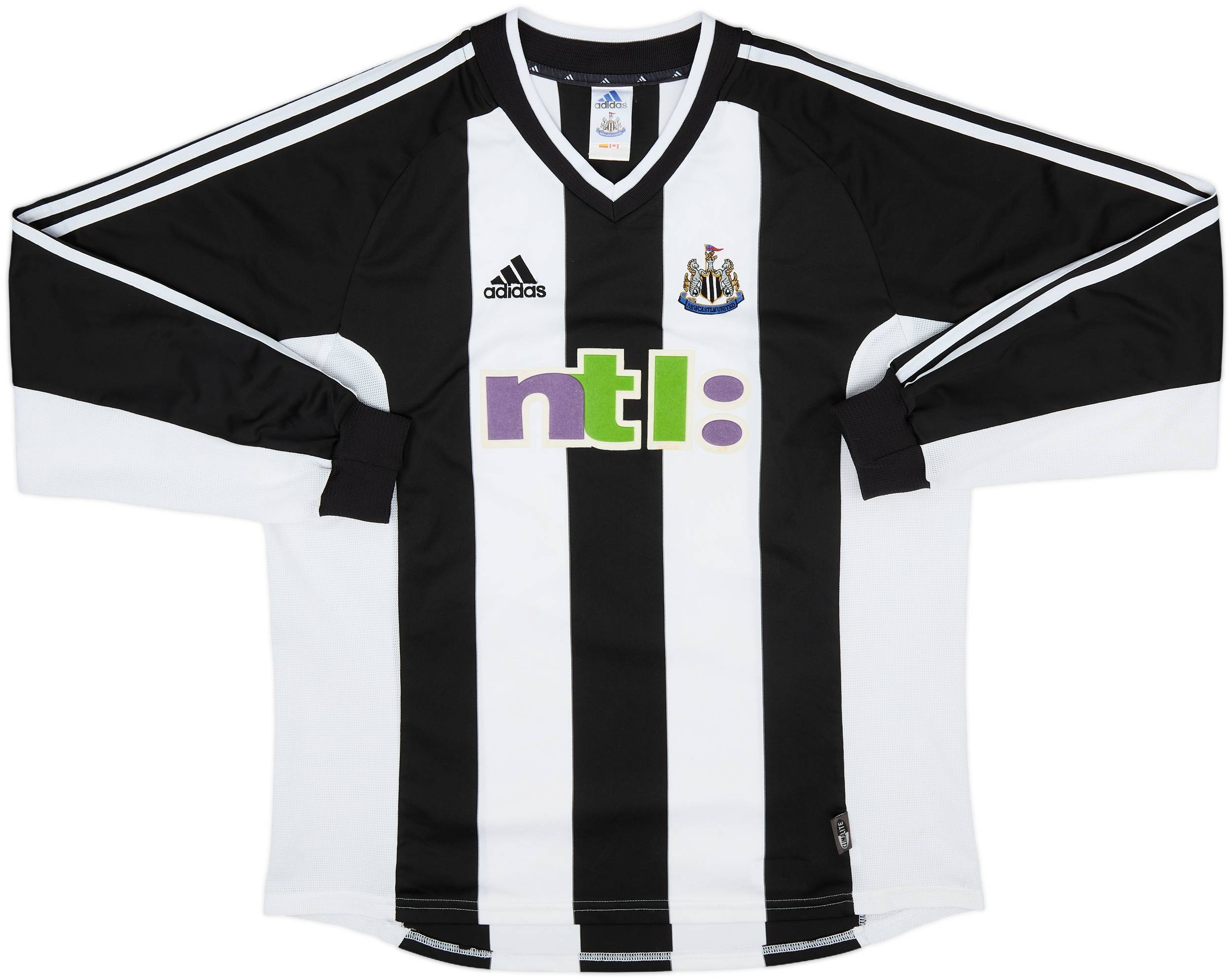 2001-03 Newcastle Home L/S Shirt Shearer #9 - 9/10 - (XL)