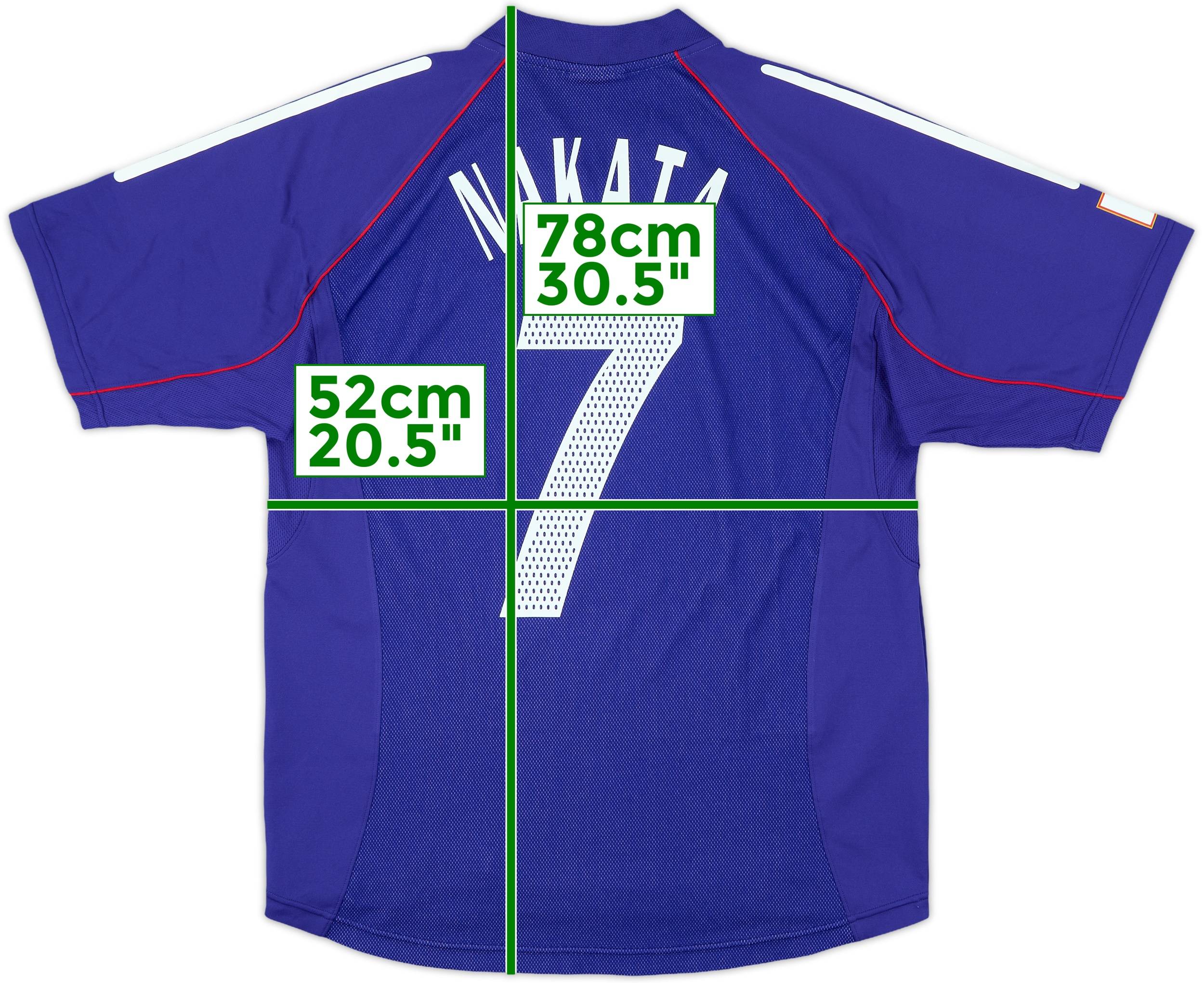 新品、未使用！2002日本代表 NAKATA 7 ワールドカップシャツ 半袖 2001-02 Japan adidas T-Shirt Nakata #7 - 7/10 - (L)