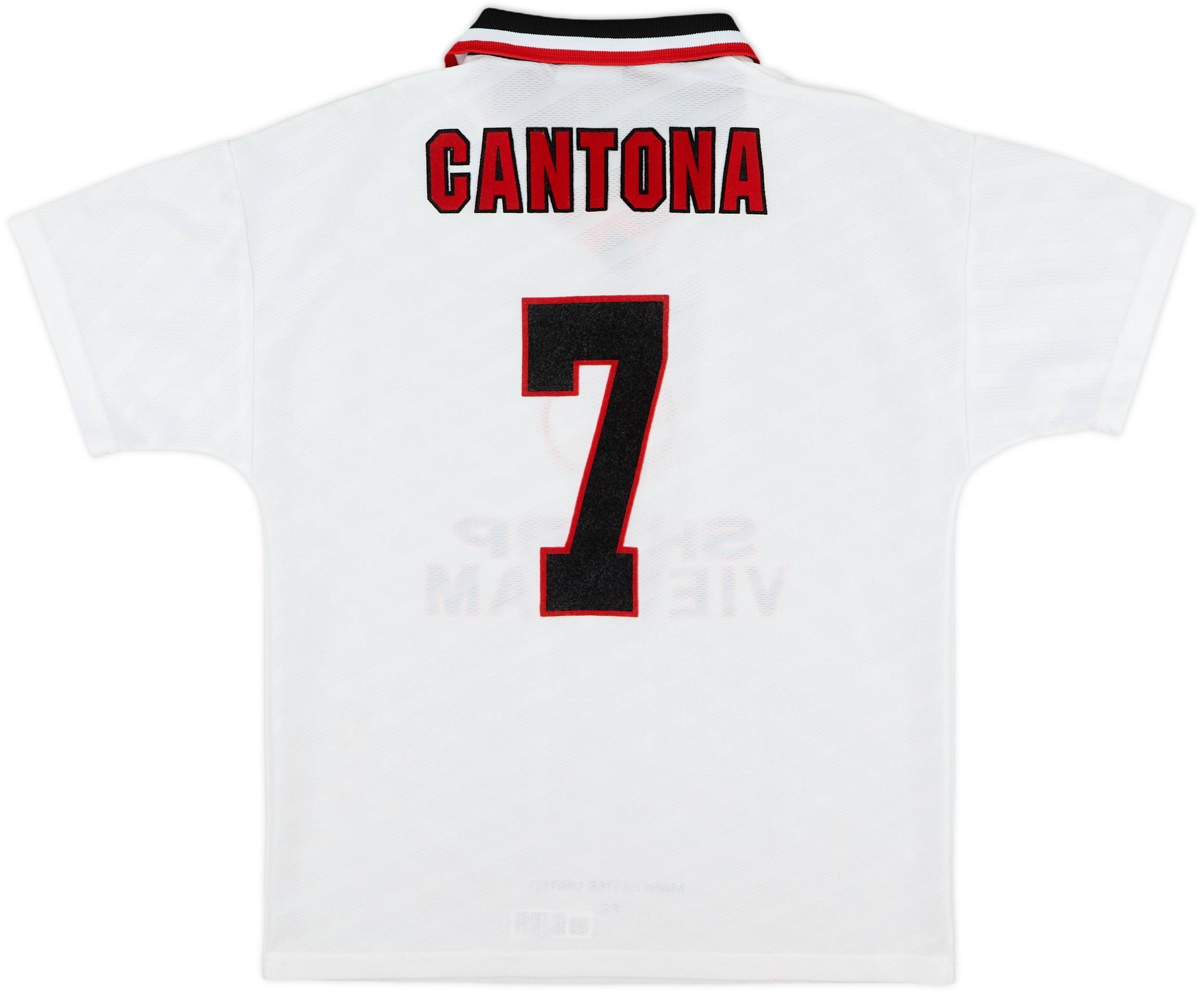 ウェア Manchester United 1996/97 Away Uniform 1996-97 Manchester United Away Shirt Cantona #7 - 7/10 - (XL