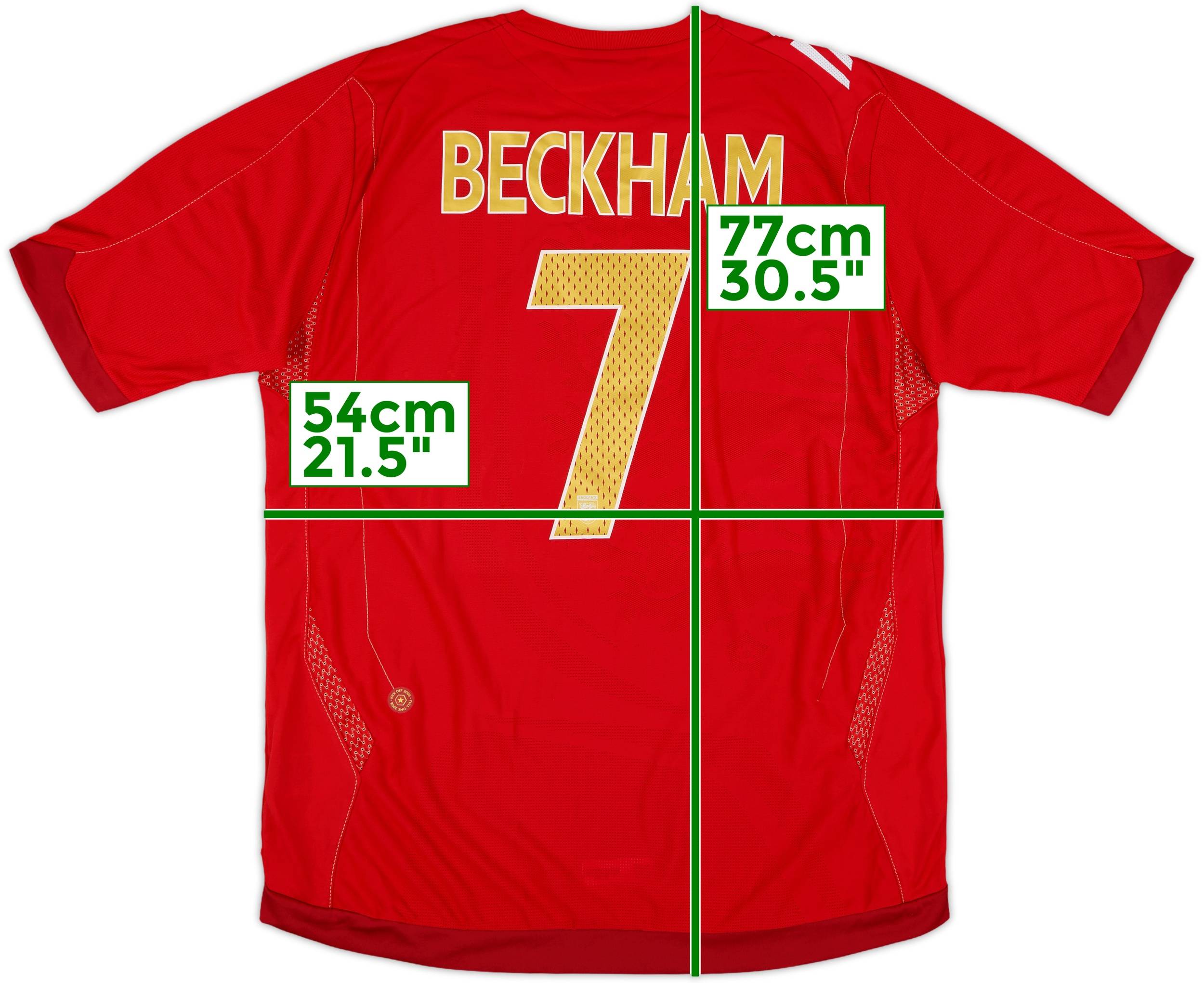2006-08 England Away Shirt Beckham #7 (L)