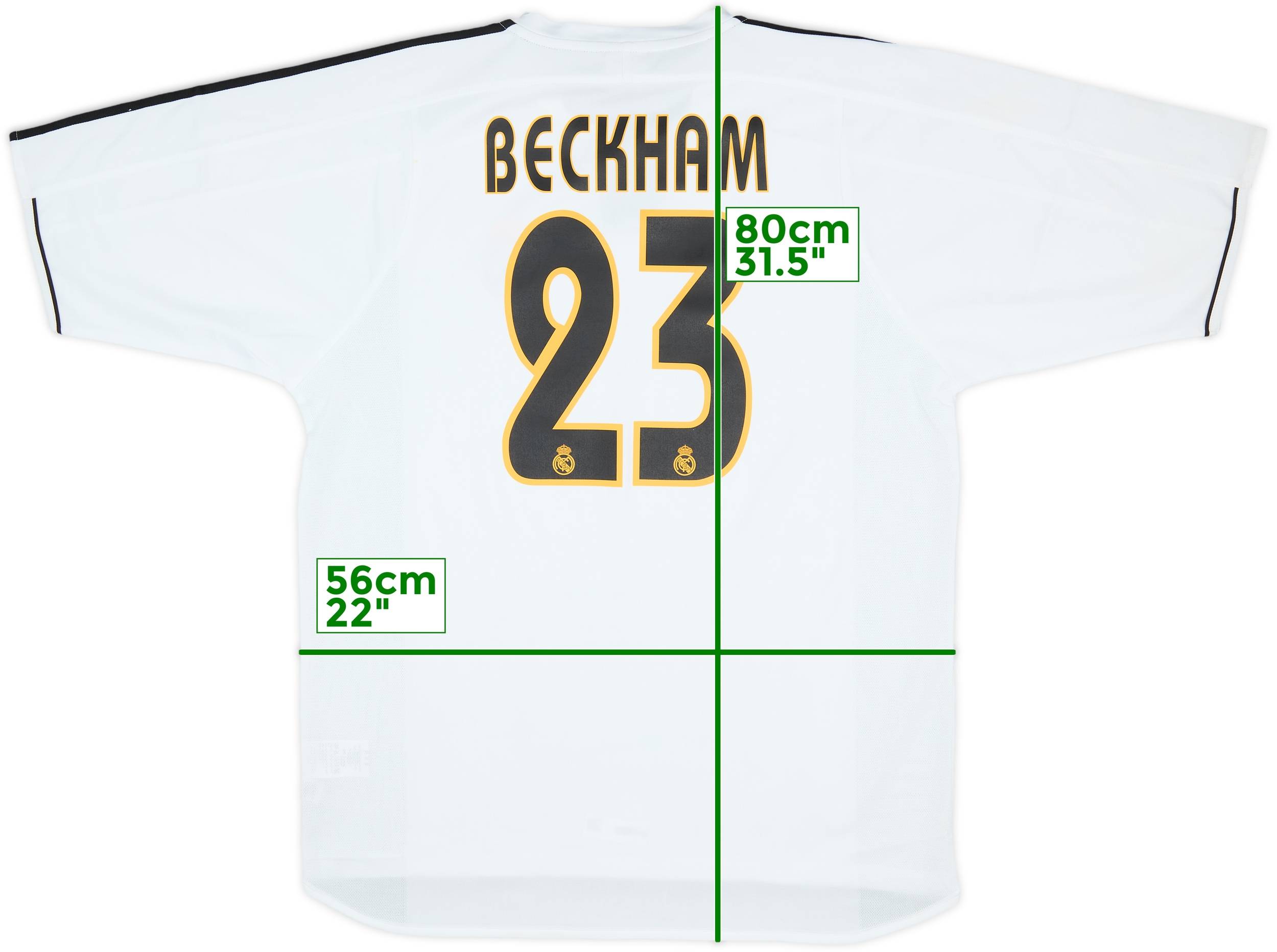 【冬バーゲン★特別送料無料！】 Madrid Real 2003-04 Home (L) #23 Beckham Shirt ウェア