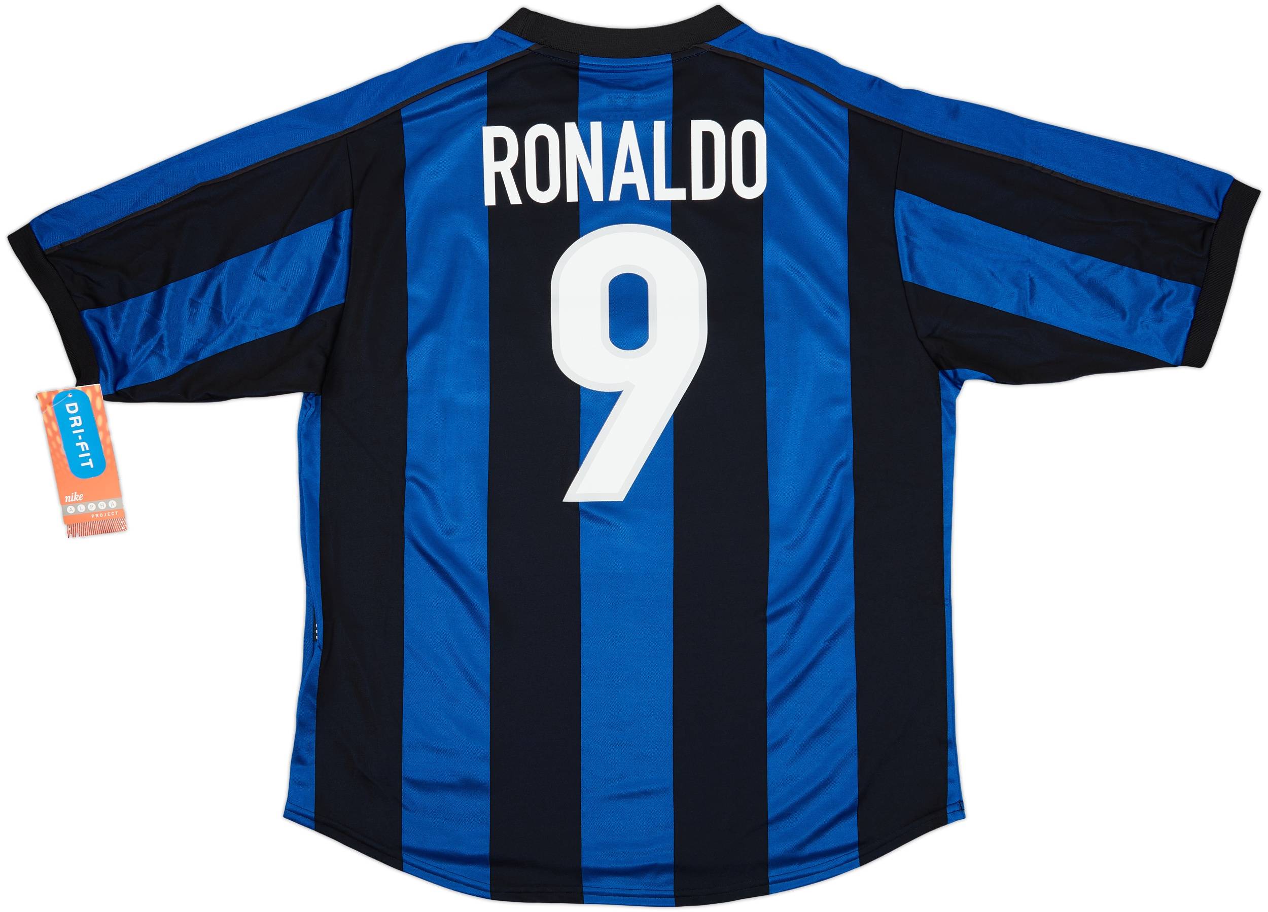 インテル 98/99 ロナウド9 ホーム NIKE 正規品 M 英国製 Ronaldo #9 Inter Milan 1998-99 Home Jersey Nike M Tags UCL Patch