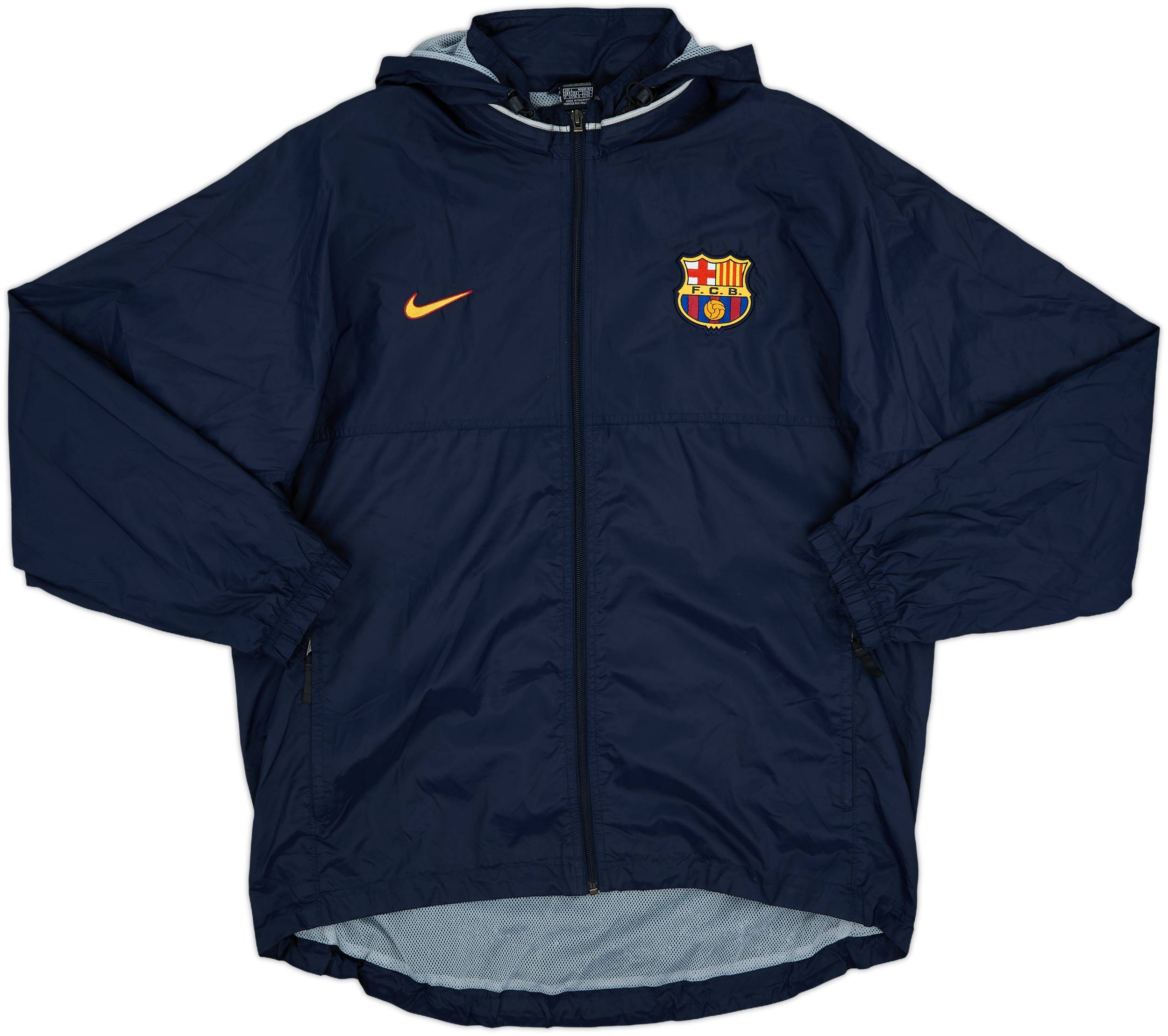 1999-00 Barcelona Nike Hooded Rain Jacket - 6/10 - (L)